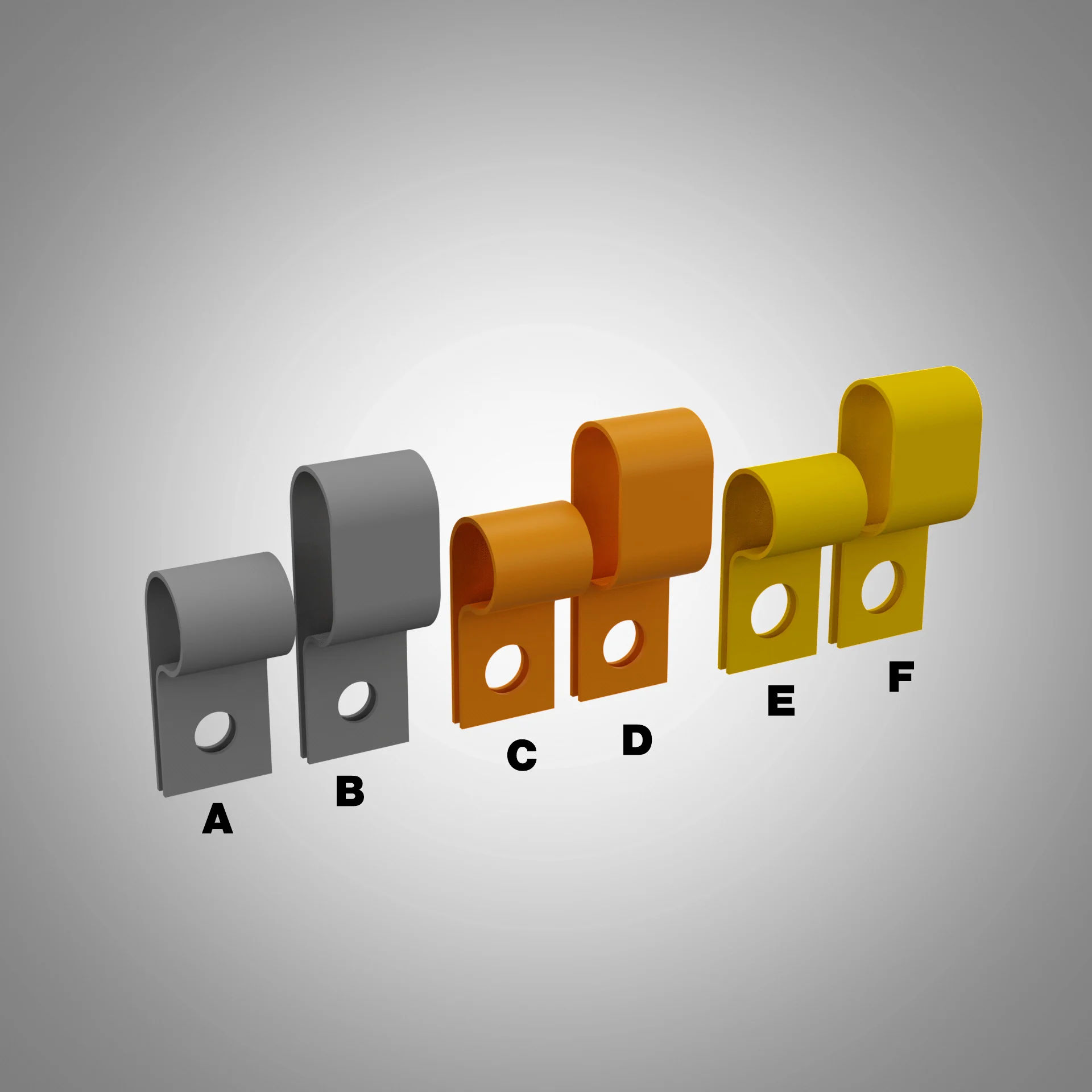 Hose clip set (cable)
