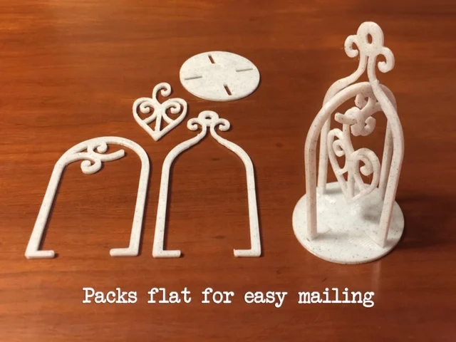 3D Valentine's Day Heart Bird Cage