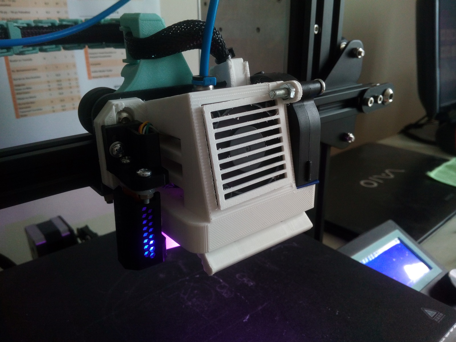 Satsana Remix for CR10S Pro Hotend + Neopixel Stick + Adj. BLTouch Mount + 5015 FAN