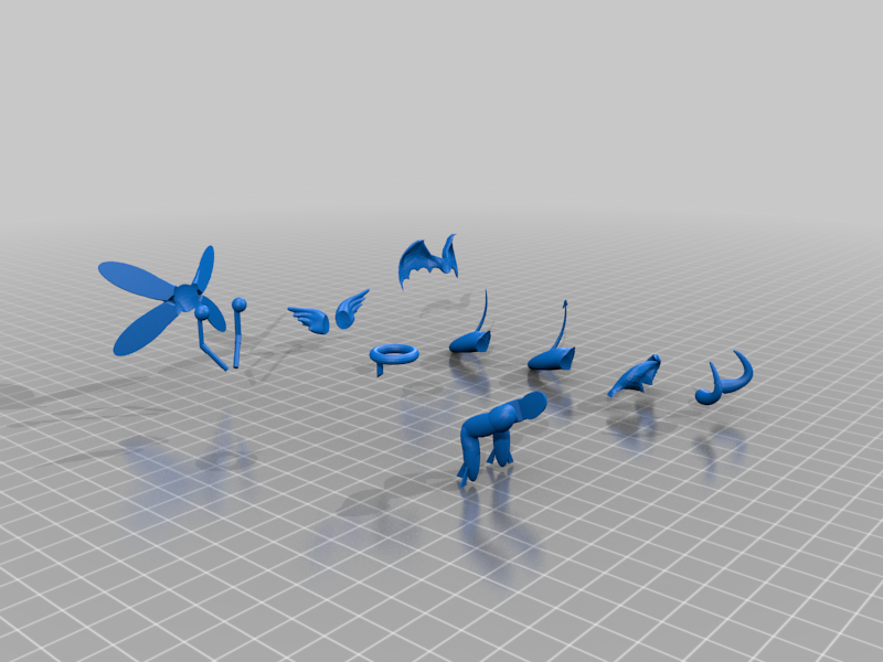 additonal Minimalist Figurine pieces (demon, angel, fairy)
