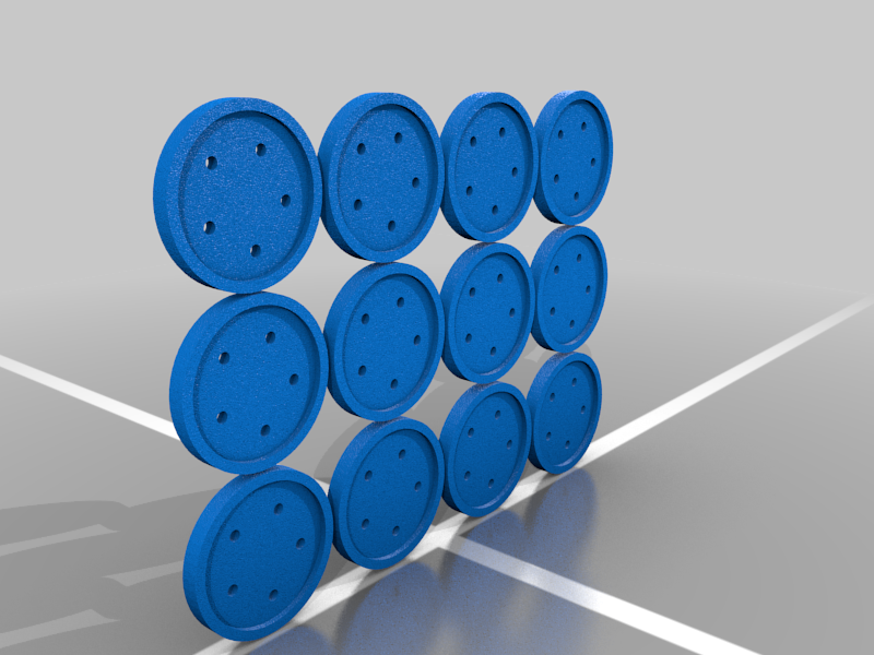 One-inch Five-Holed Buttons (12)