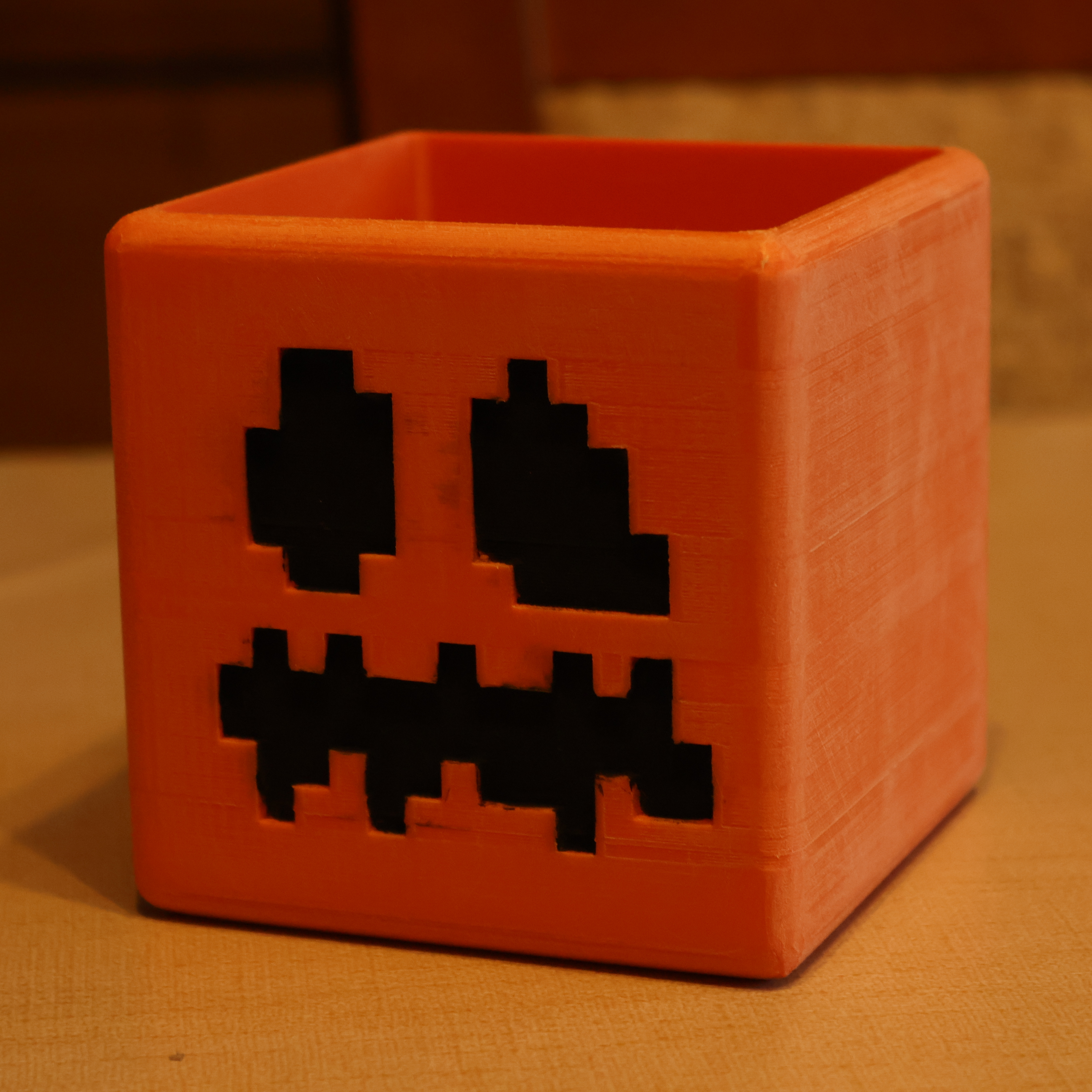 Carved Pumpkin Pot