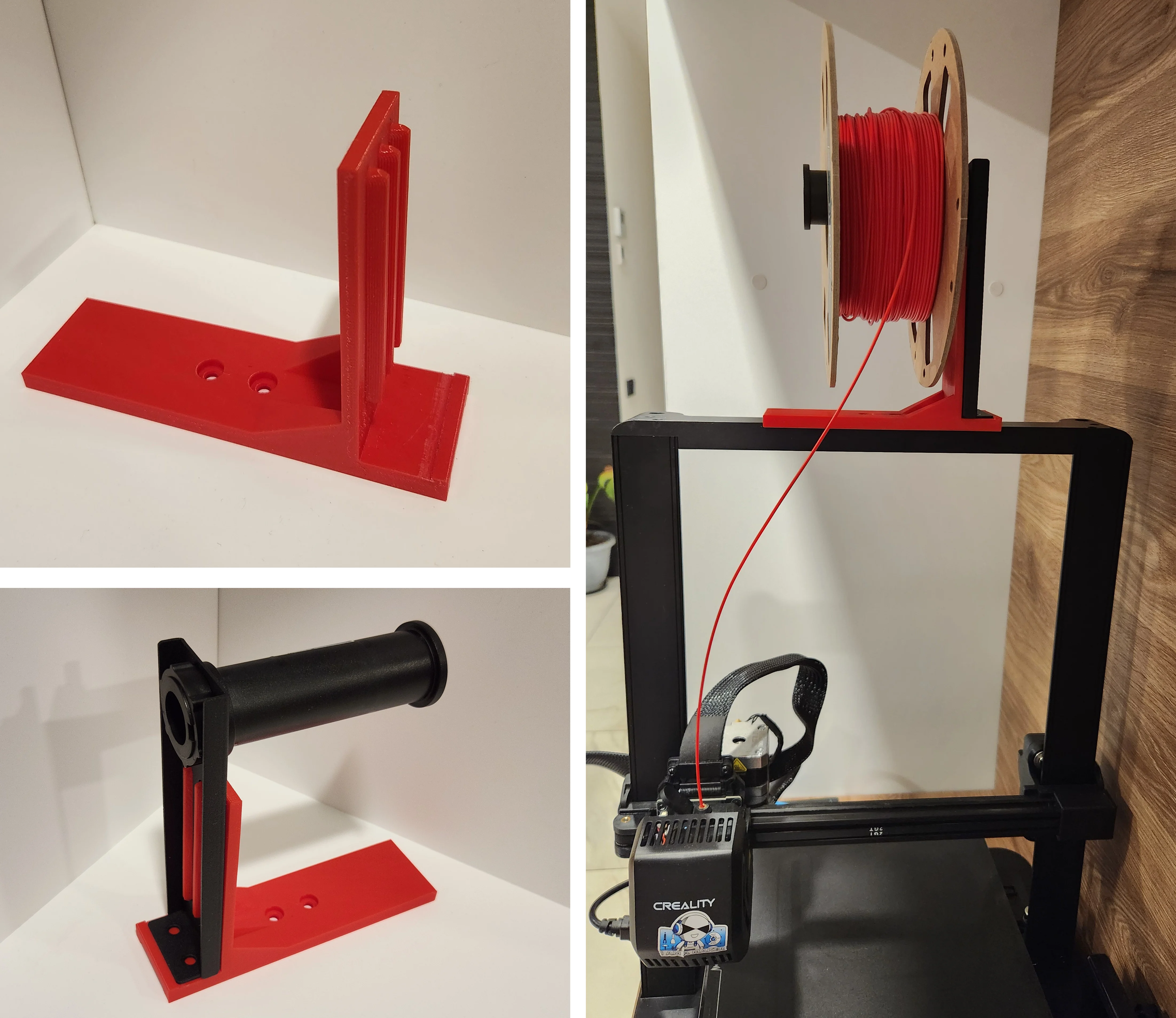 Ender3 V3 SE spool holder frame, balancing weight to the center