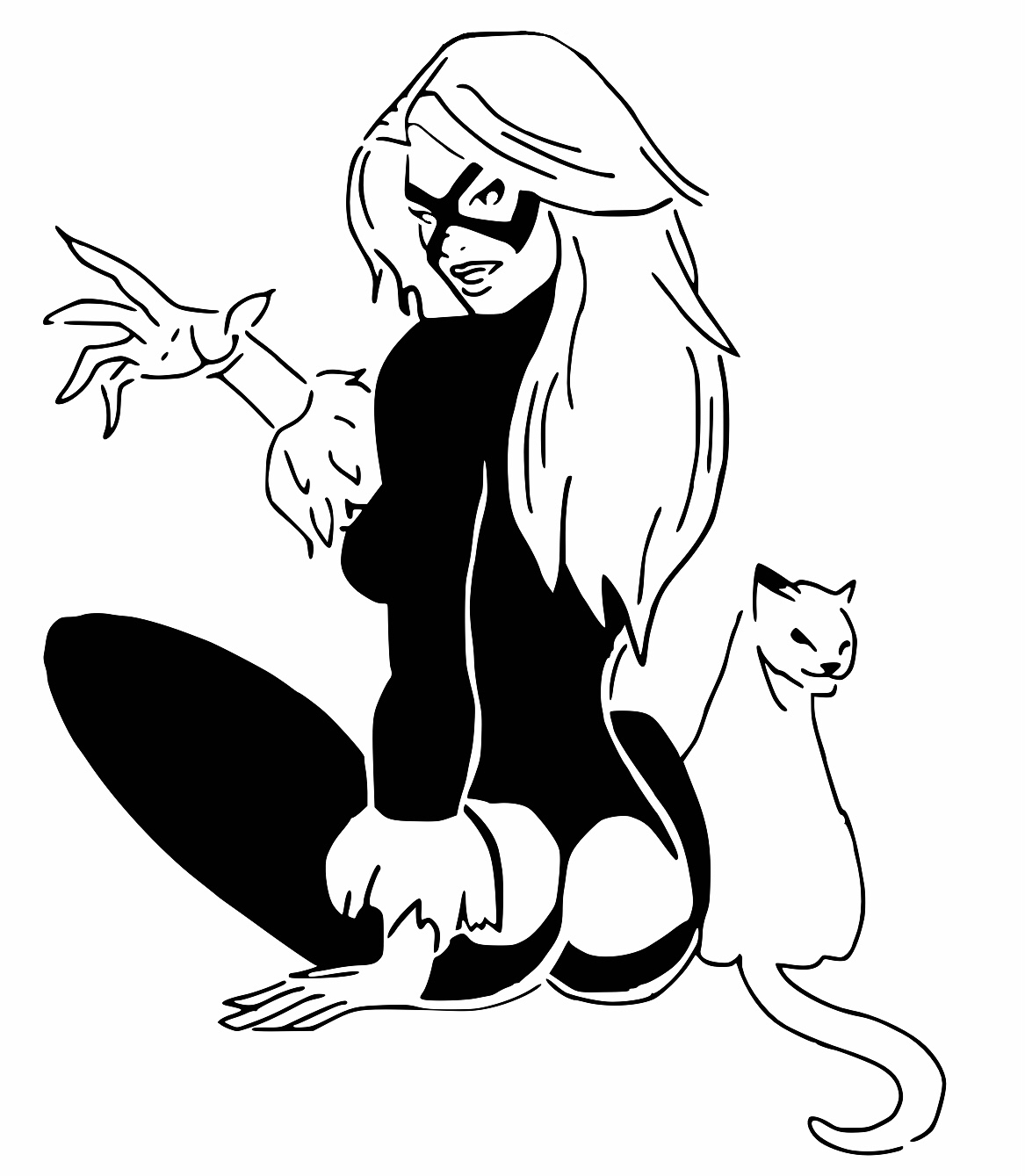 Black Cat stencil 4