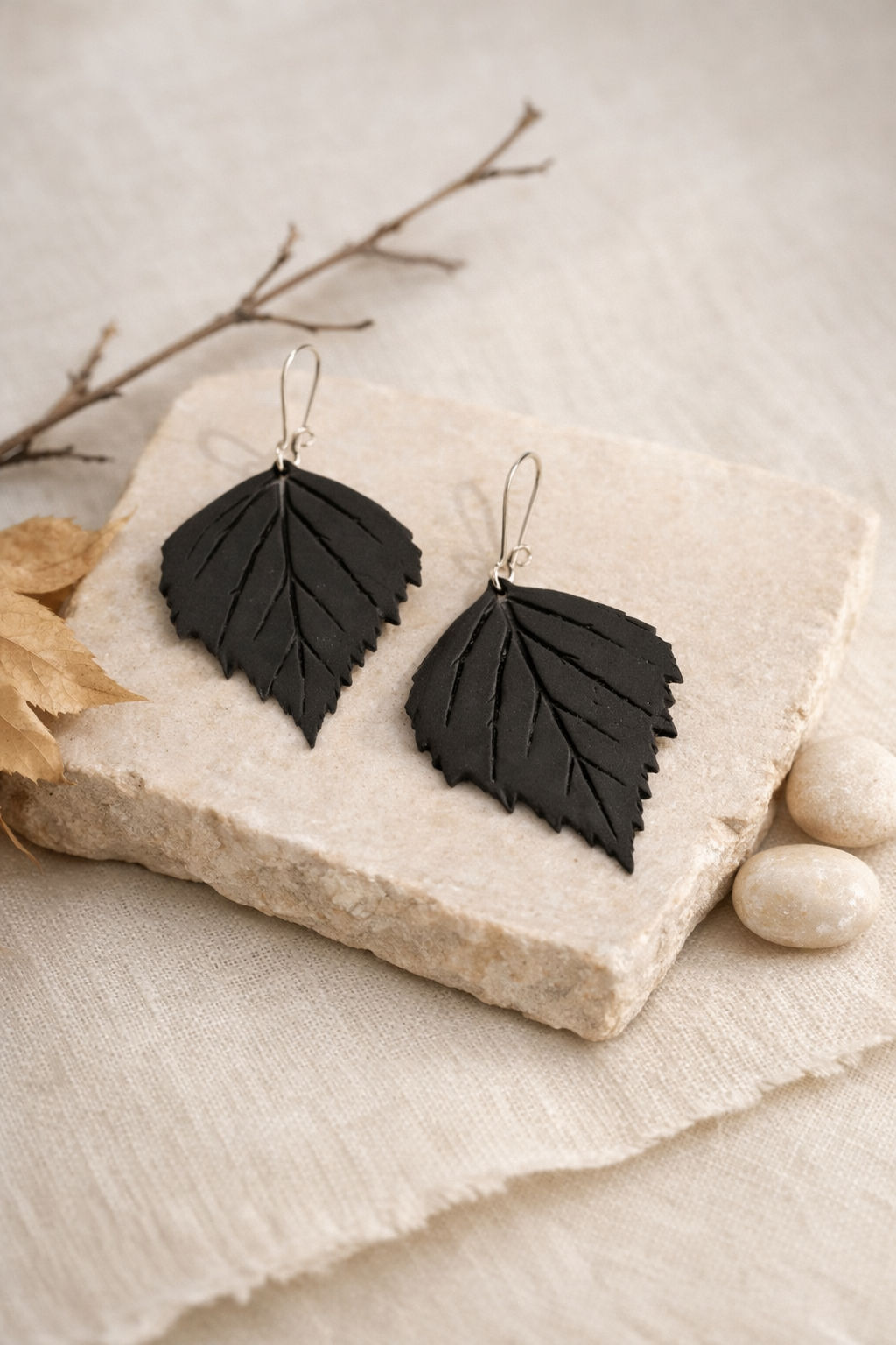 Birch leaf earring