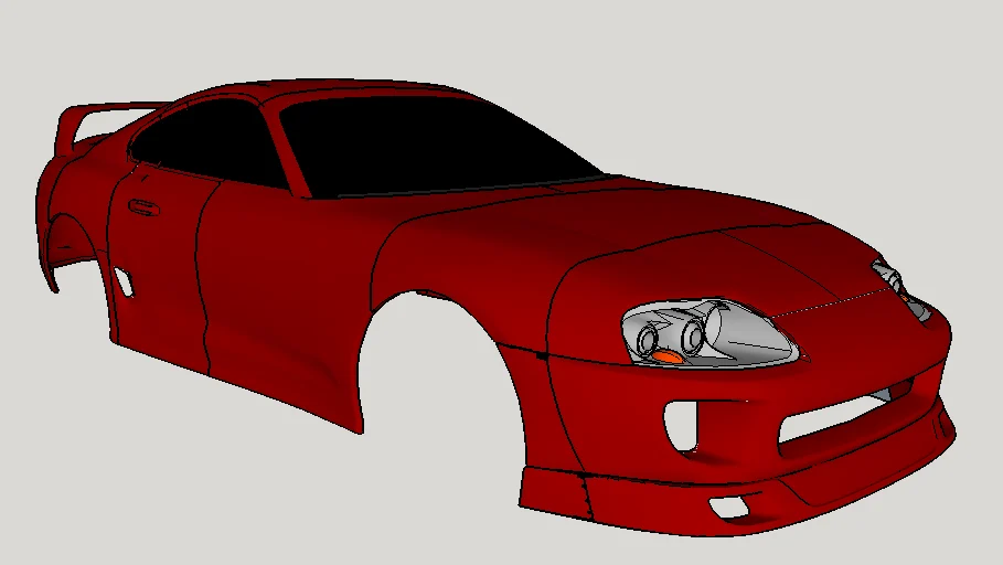 toyota supra mk4 1993 1/10 body shell 3d printable