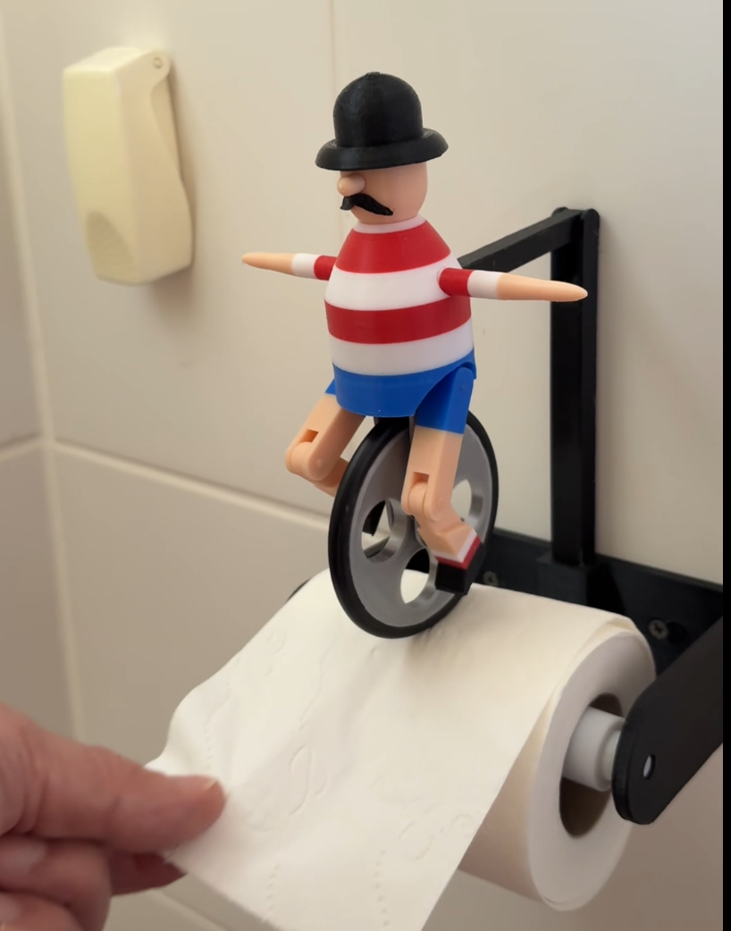 Unicyclist Toilet Paper Holder