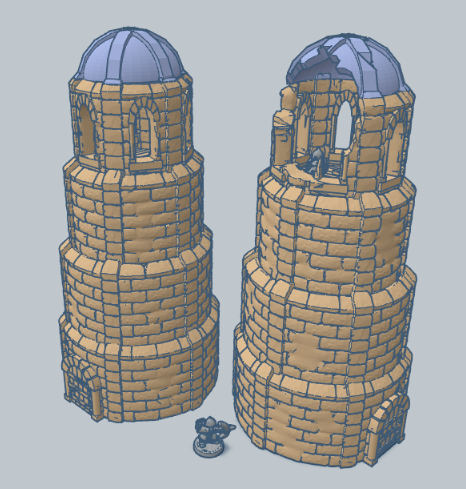 Osgiliath Ruined Tower 10mm Scale