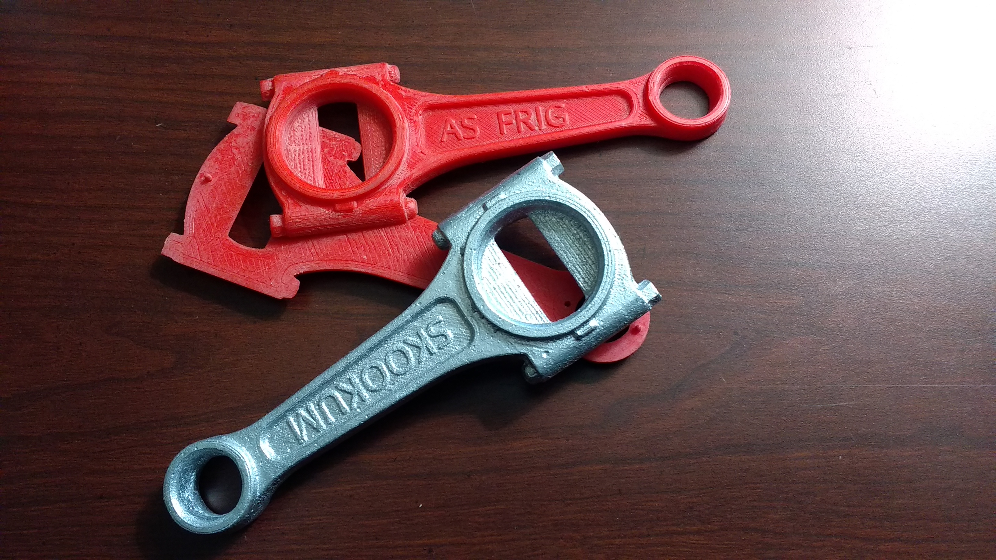 Connecting Rod Bottle opener split pattern for sand casting