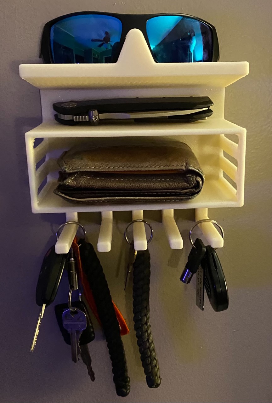 Wallet/key/glasses holder