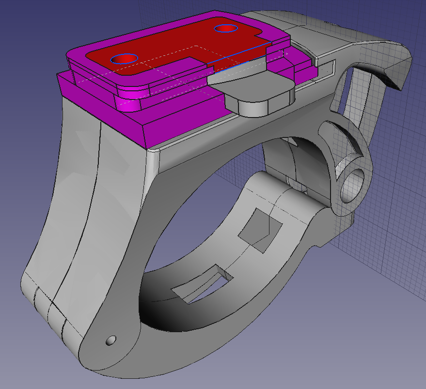 Handlebar bracket for Modular Mounting System or Moon lights