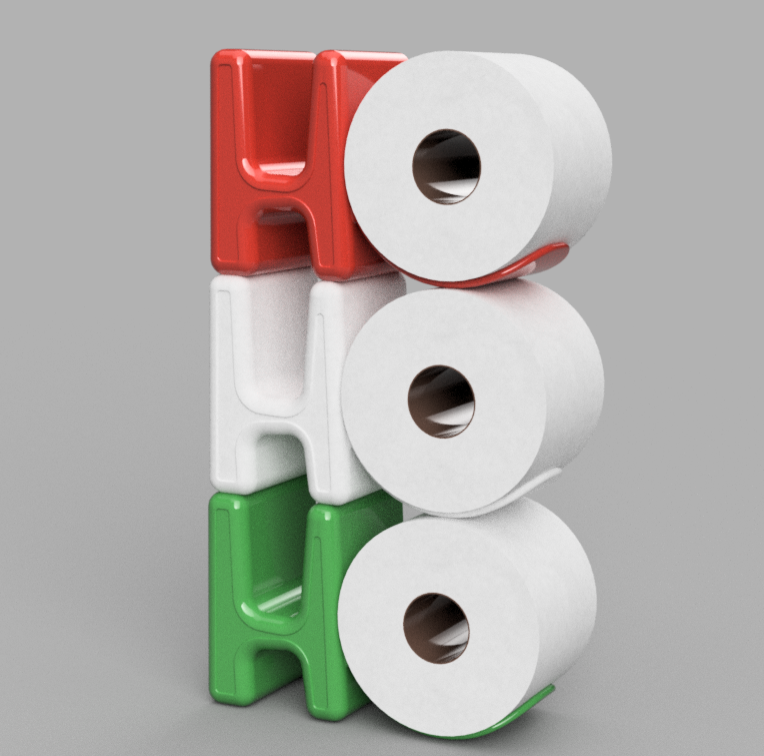 HoHoHo Toilet Paper Holder - Christmas Festive Santa Decoration Bathroom