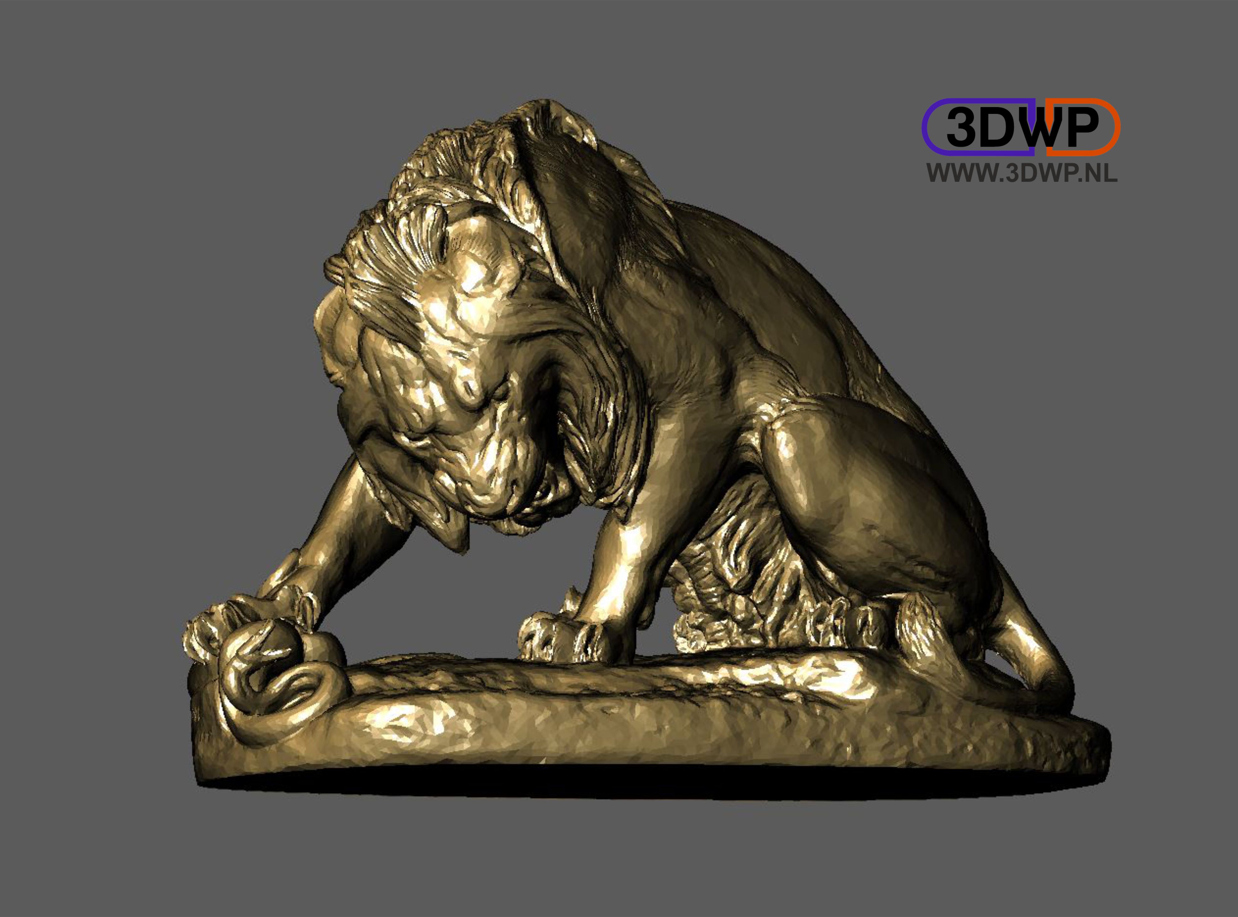 Lion Crushing A Serpent (Antoine-Louis Barye)