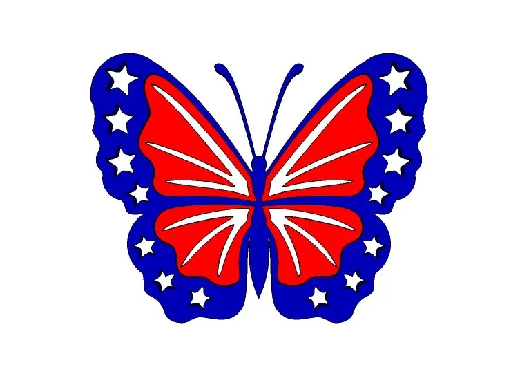4th of July Butterfly