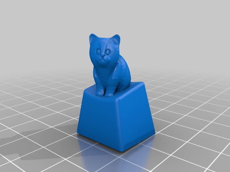 3D cat keycap