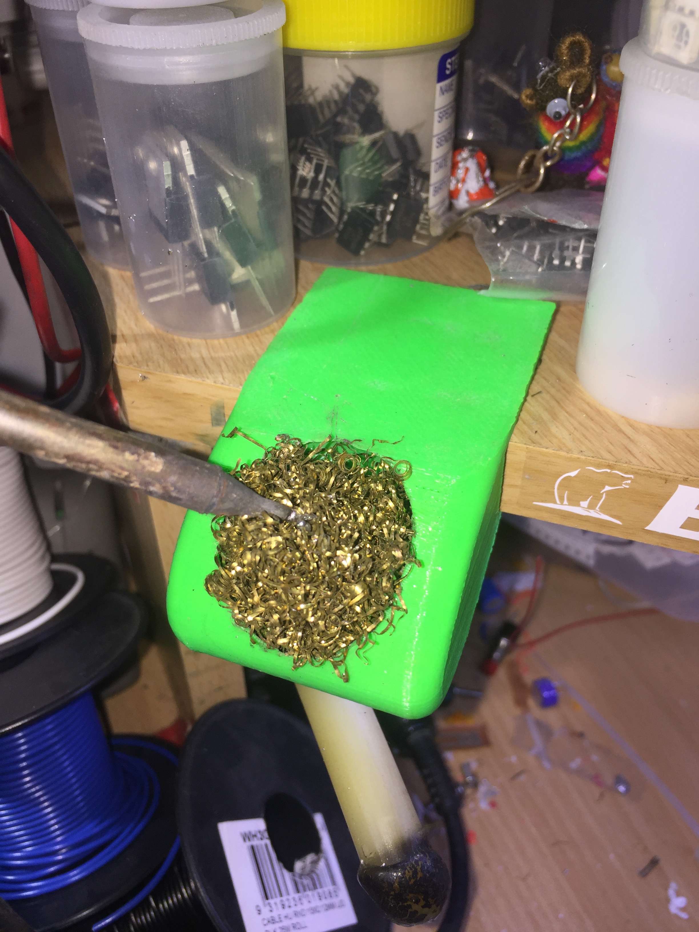 Side Solder Brass Wool Holder
