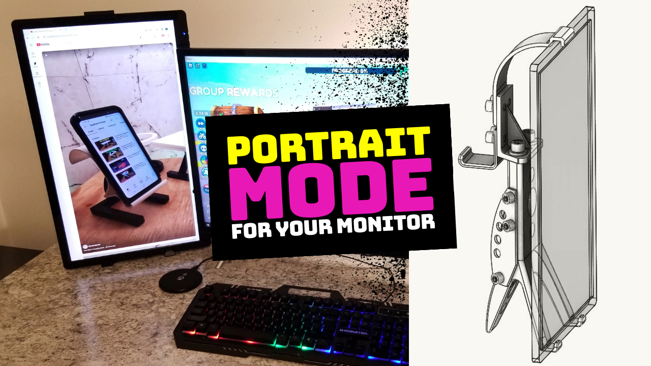 Monitor Stand for Portrait Mode Use