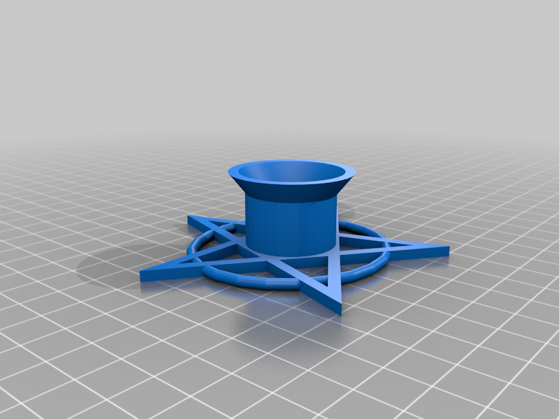 Pentagram candle holder remix