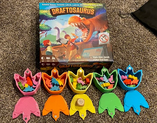 Draftosaurus Box--Dinosaur box with lid and/or magnet