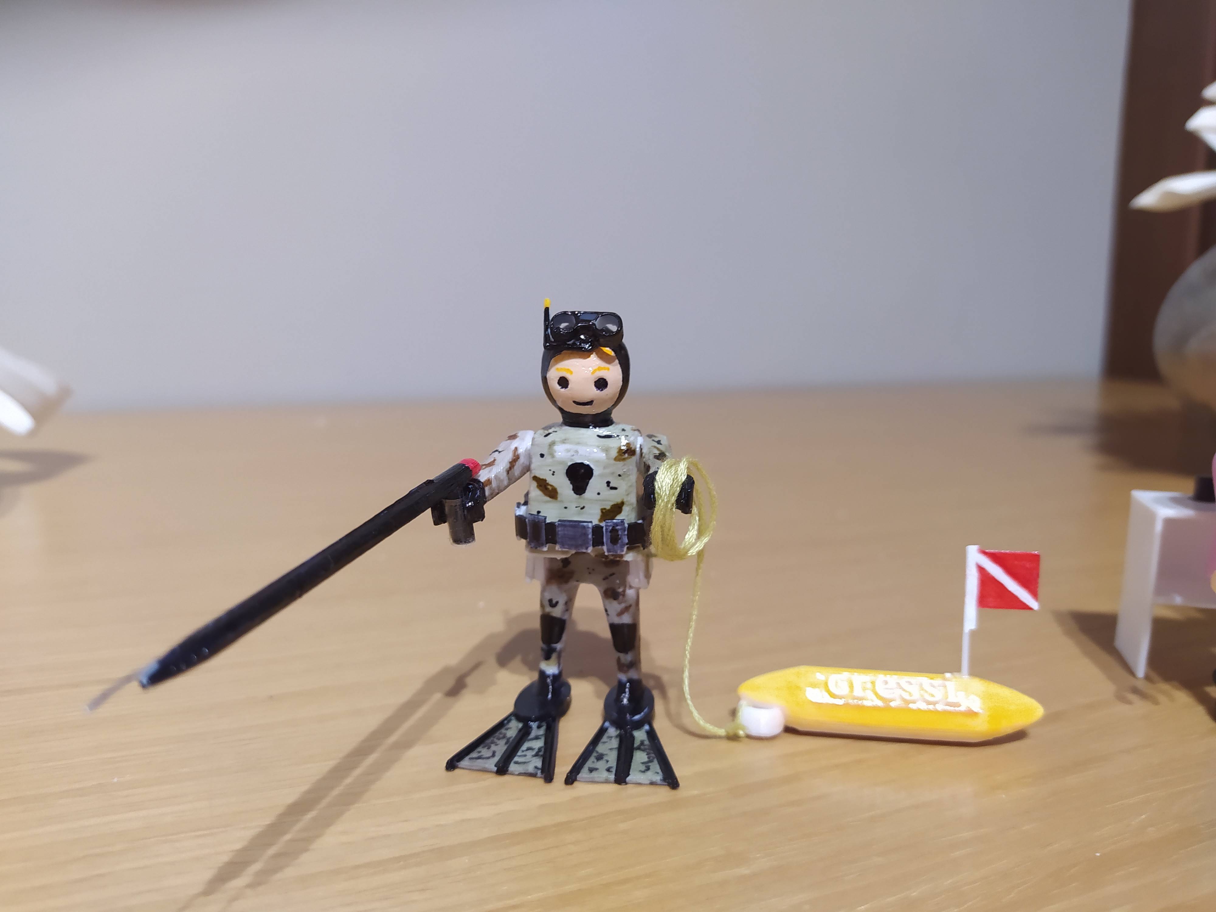 piernas playmobil diferente calzado y aletas de buzo