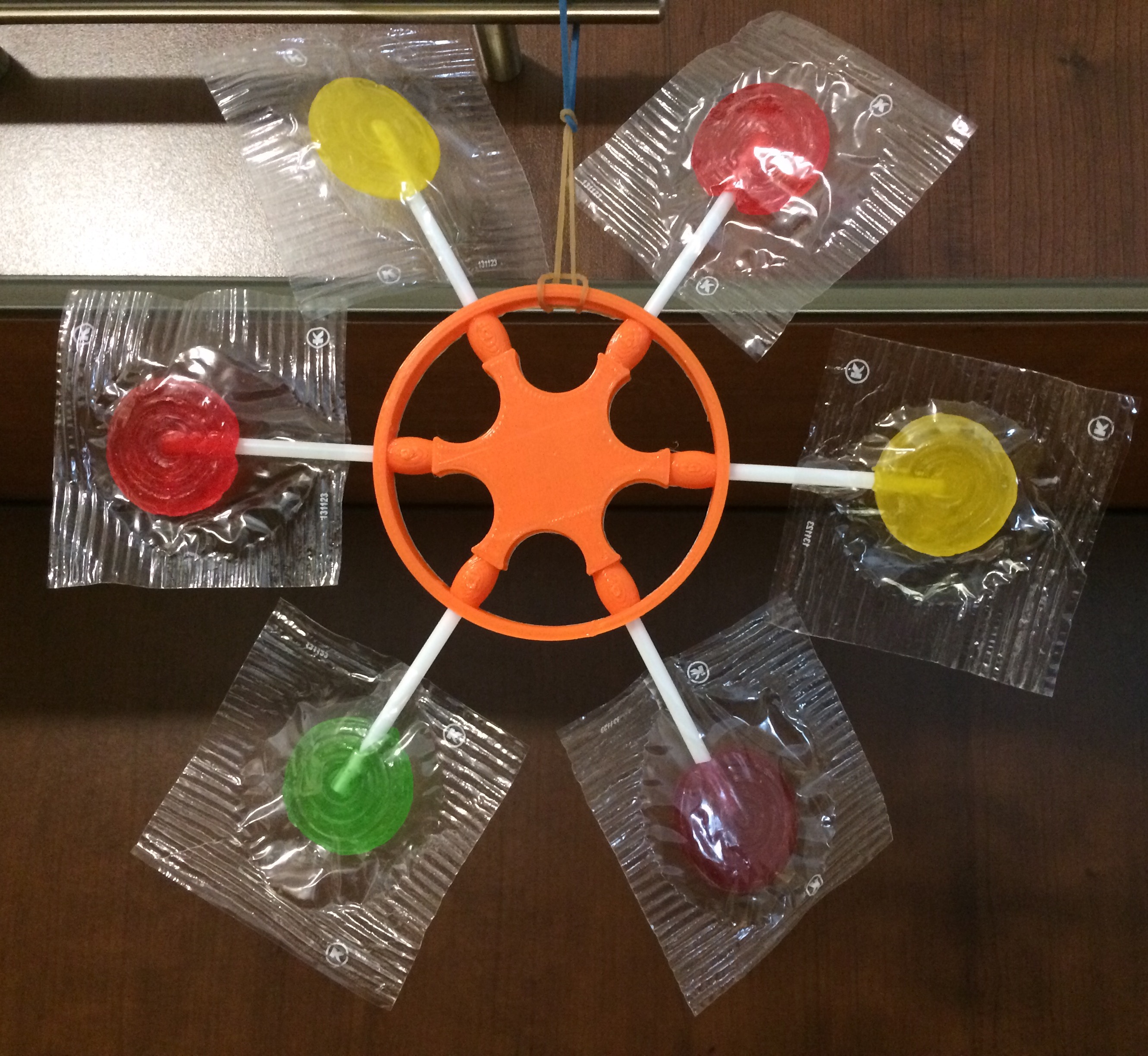 Lollipop Steering Wheel Snowflake Ornament