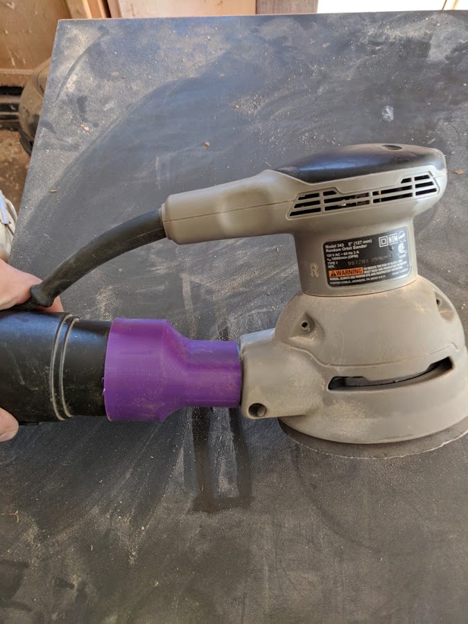 Porter Cable Sander to Shopvac