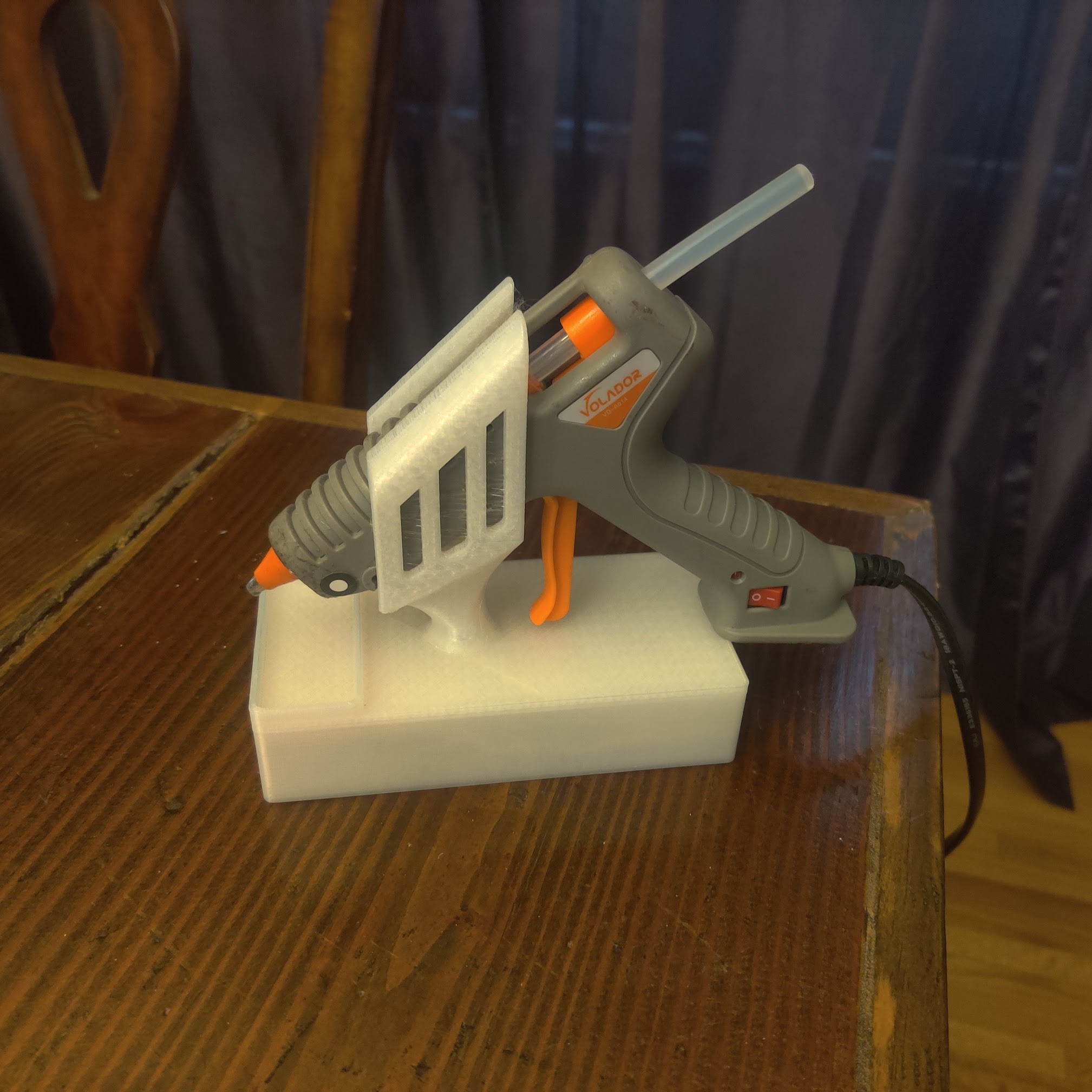 Weighted hot glue gun stand