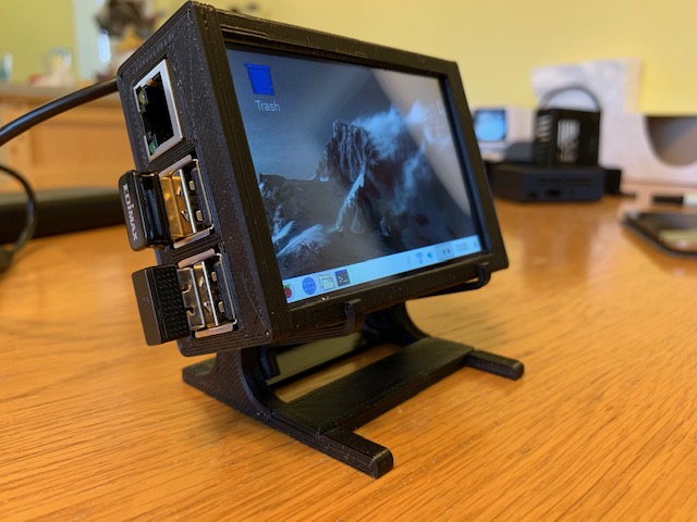 Raspberry Pi Case and Adjustable Stand for Waveshare 3.5"_RPi_LCD_(B)
