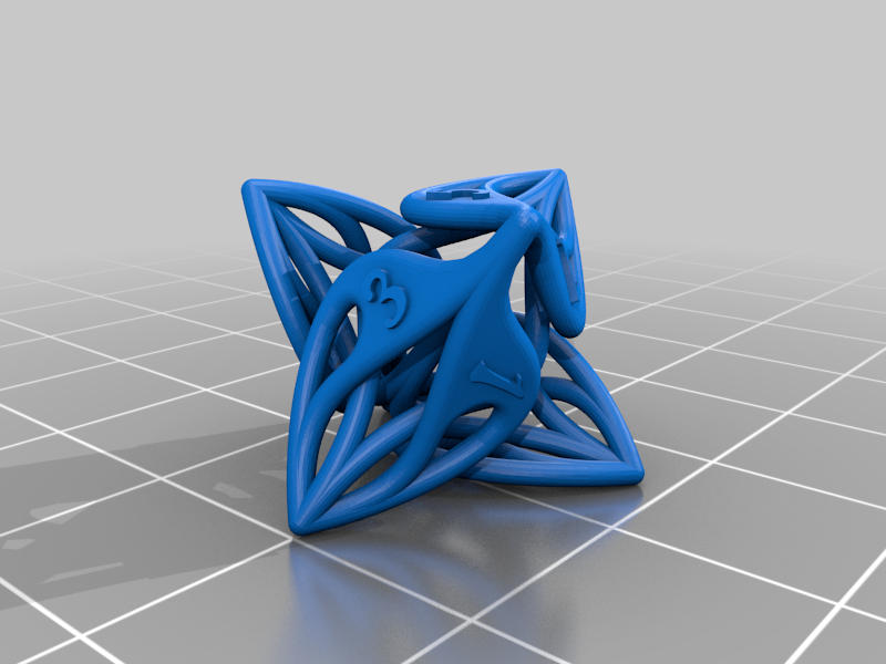 Curlicue 8-Sided Gaming Dice