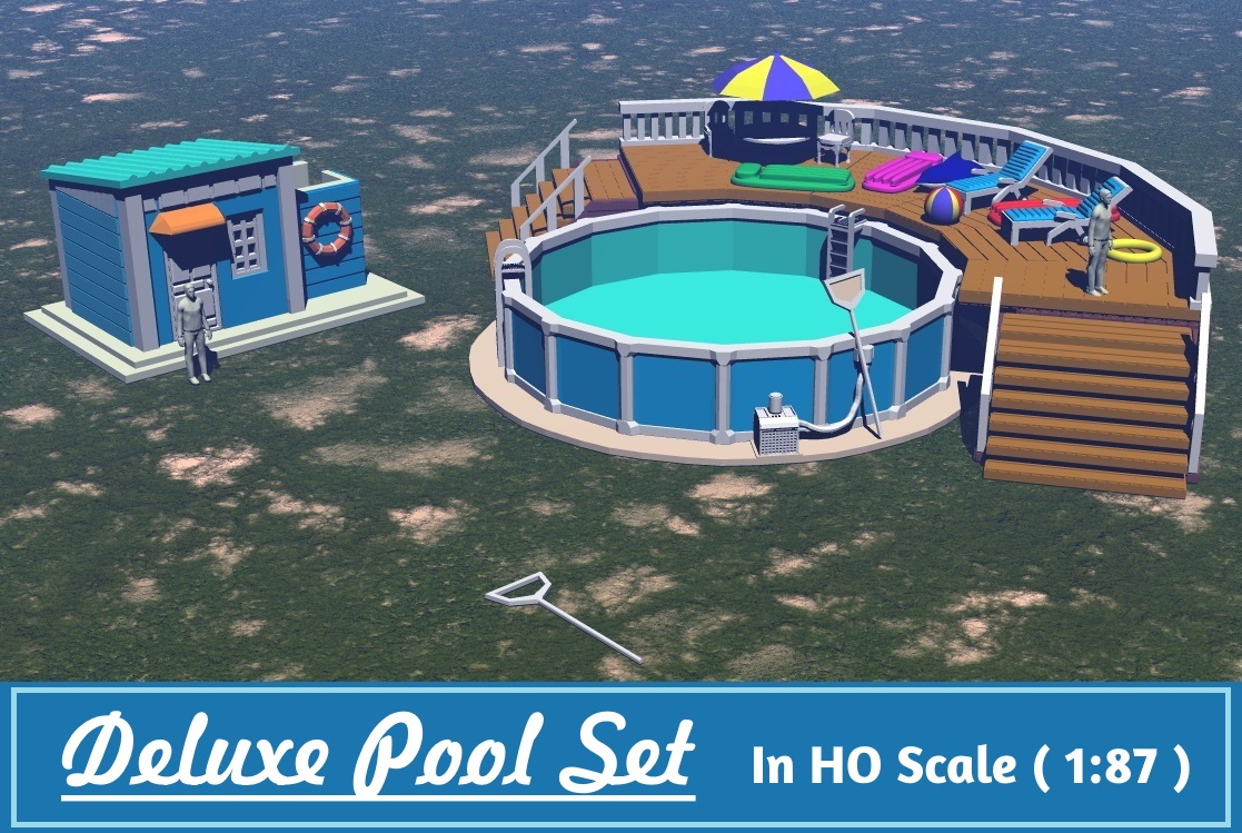 Deluxe Pool Set HO Scale (1:87)