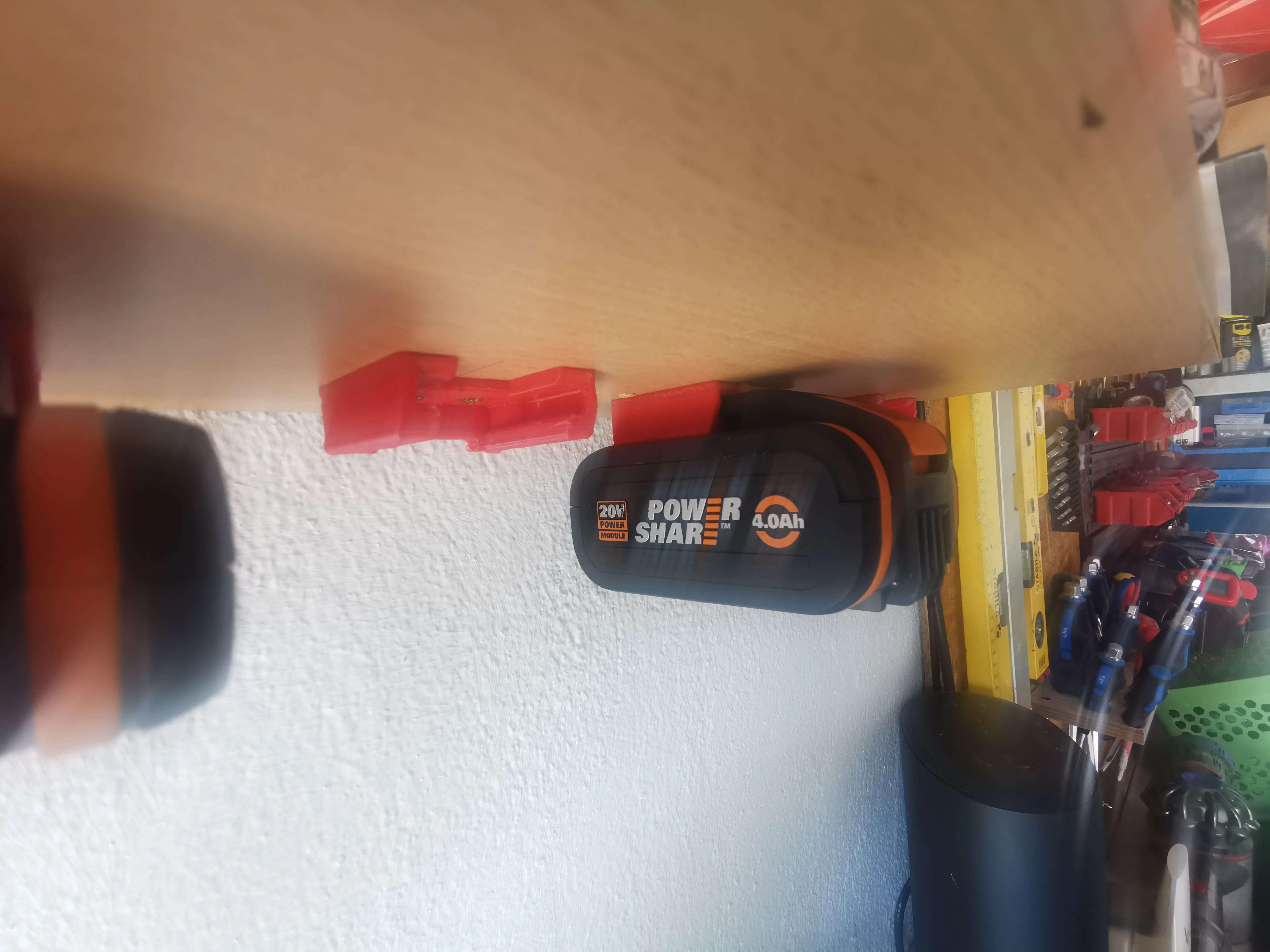 Worx 20v akku wand halterung, wallmount and battery cover