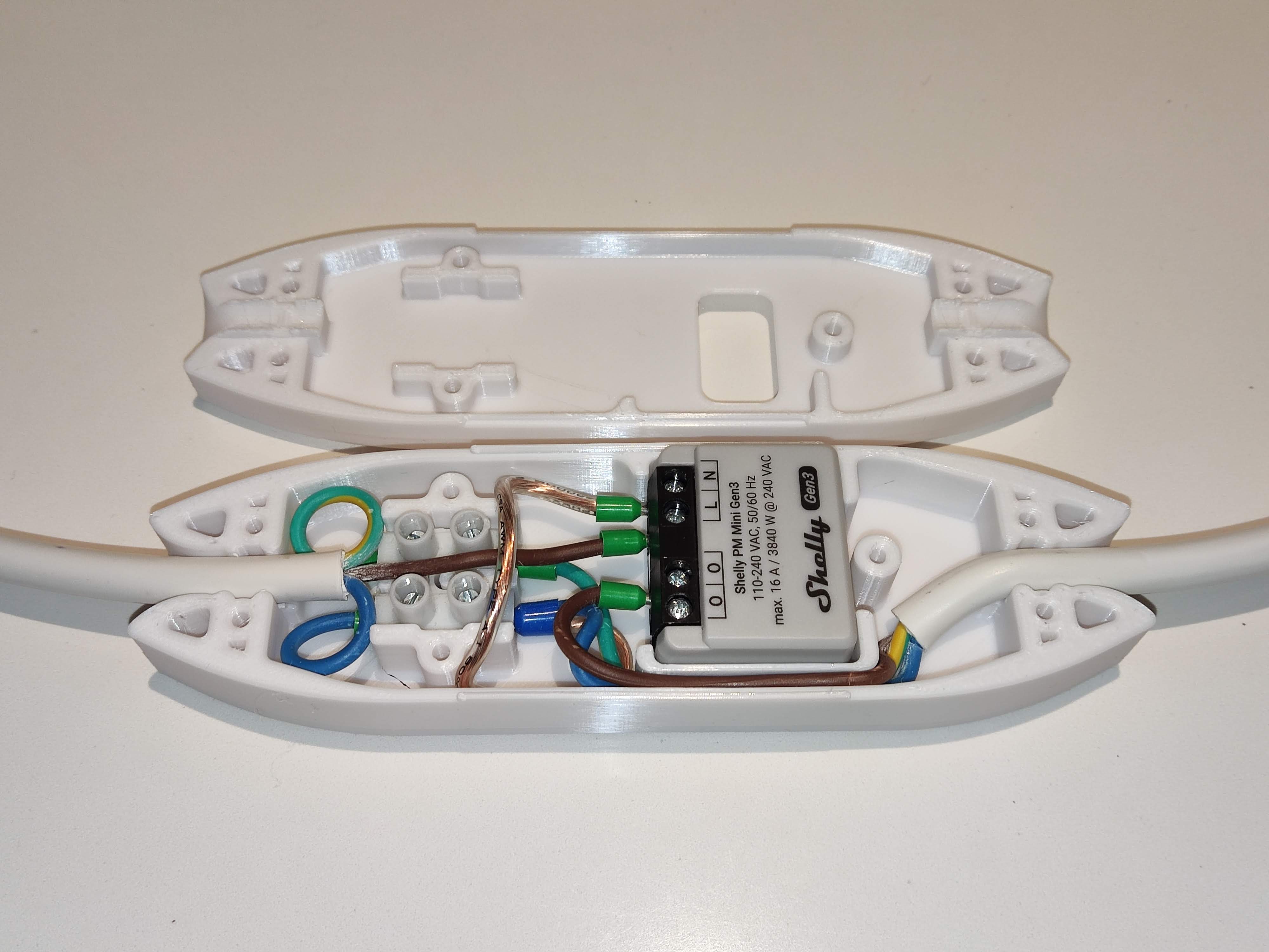 Smart Extension Cable Case for Shelly Mini - Shelly Gehäuse für intelligentes Verlängerungskabel