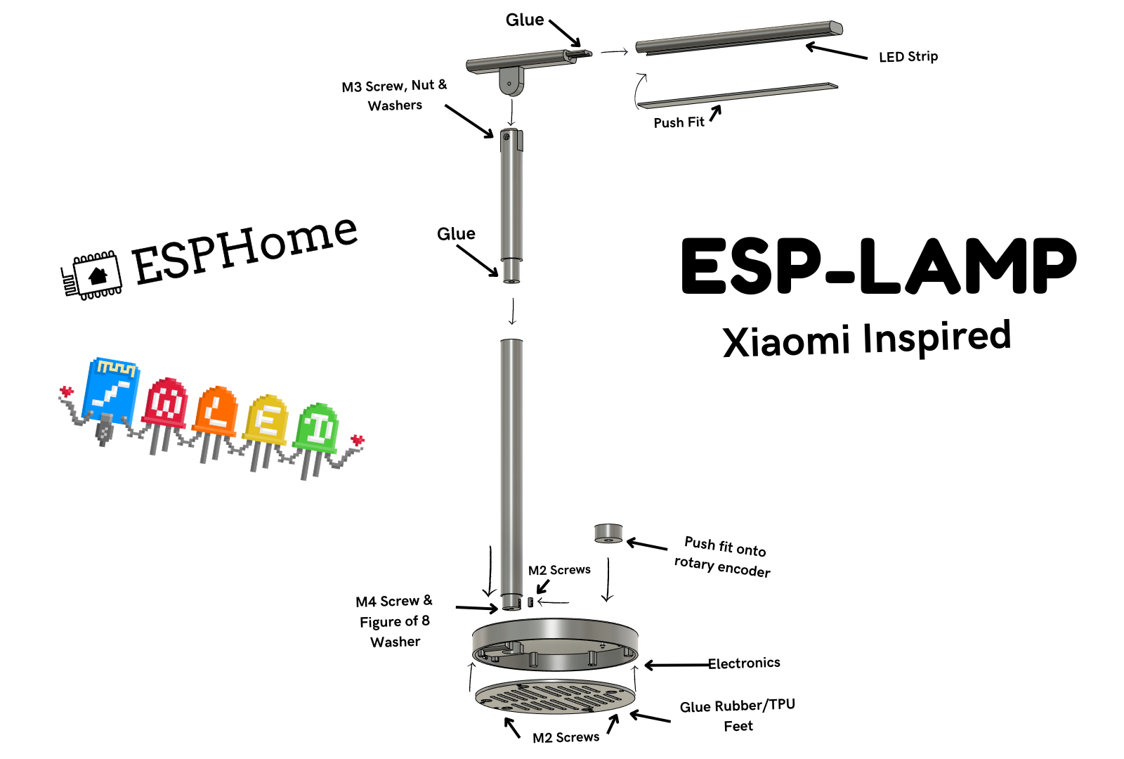 ESP-Lamp (LED Xiaomi Inspired Lamp)