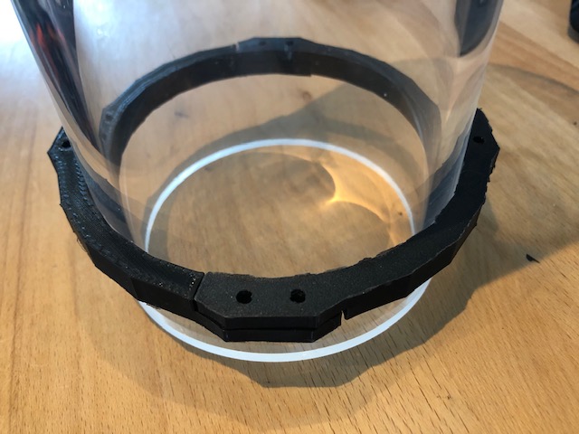 2 parts collar for bluerobotics 4" rov uav enclosure - 4mm holes