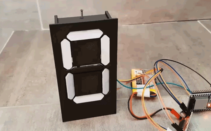 Aeropic's magnetico-mechanical 7 segment display
