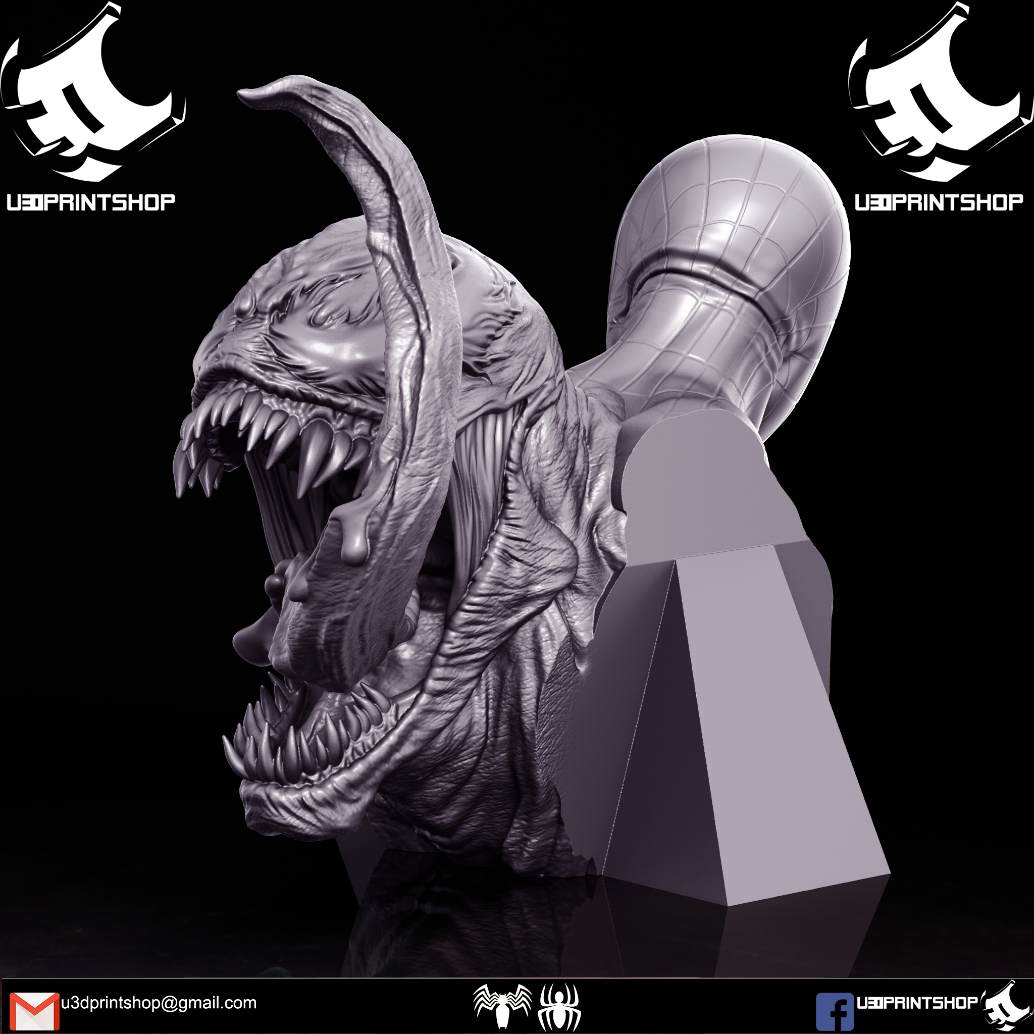 venom vs spiderman FREE headbust