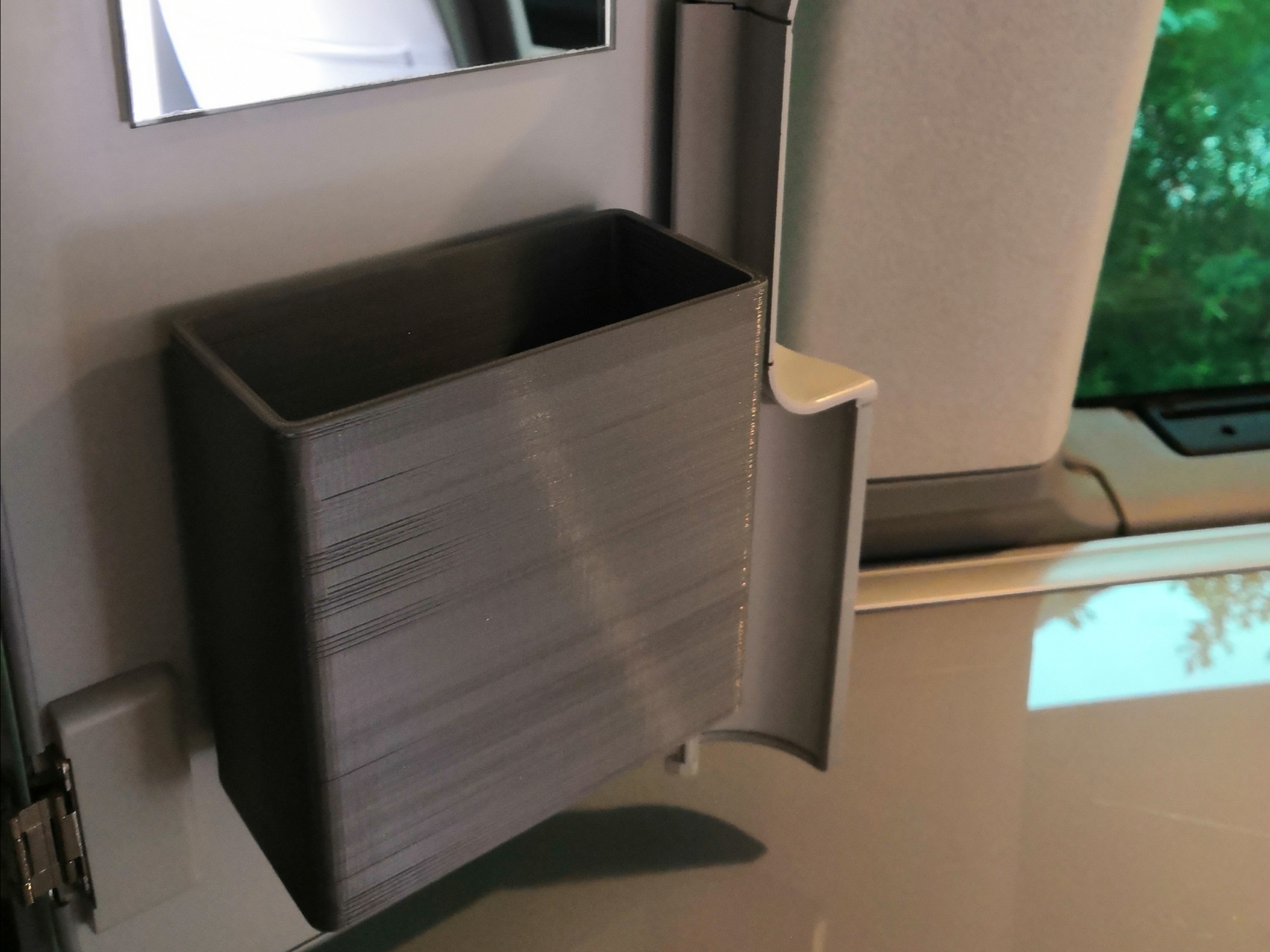 simple bin for VW California T5/T6 wardrobe door