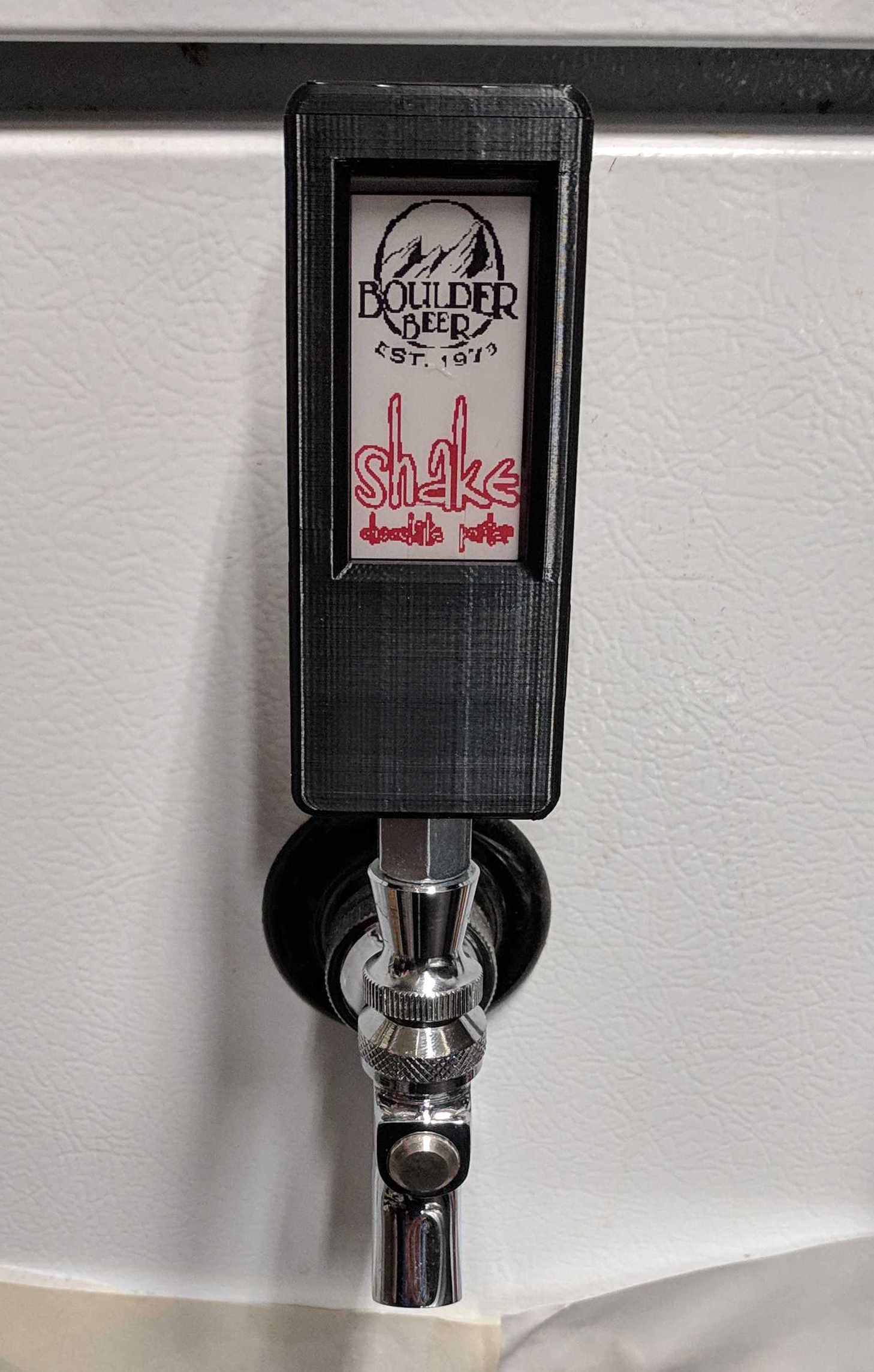 RaspberryPi0W with eInk display beer tap handle (IoT tap handle)