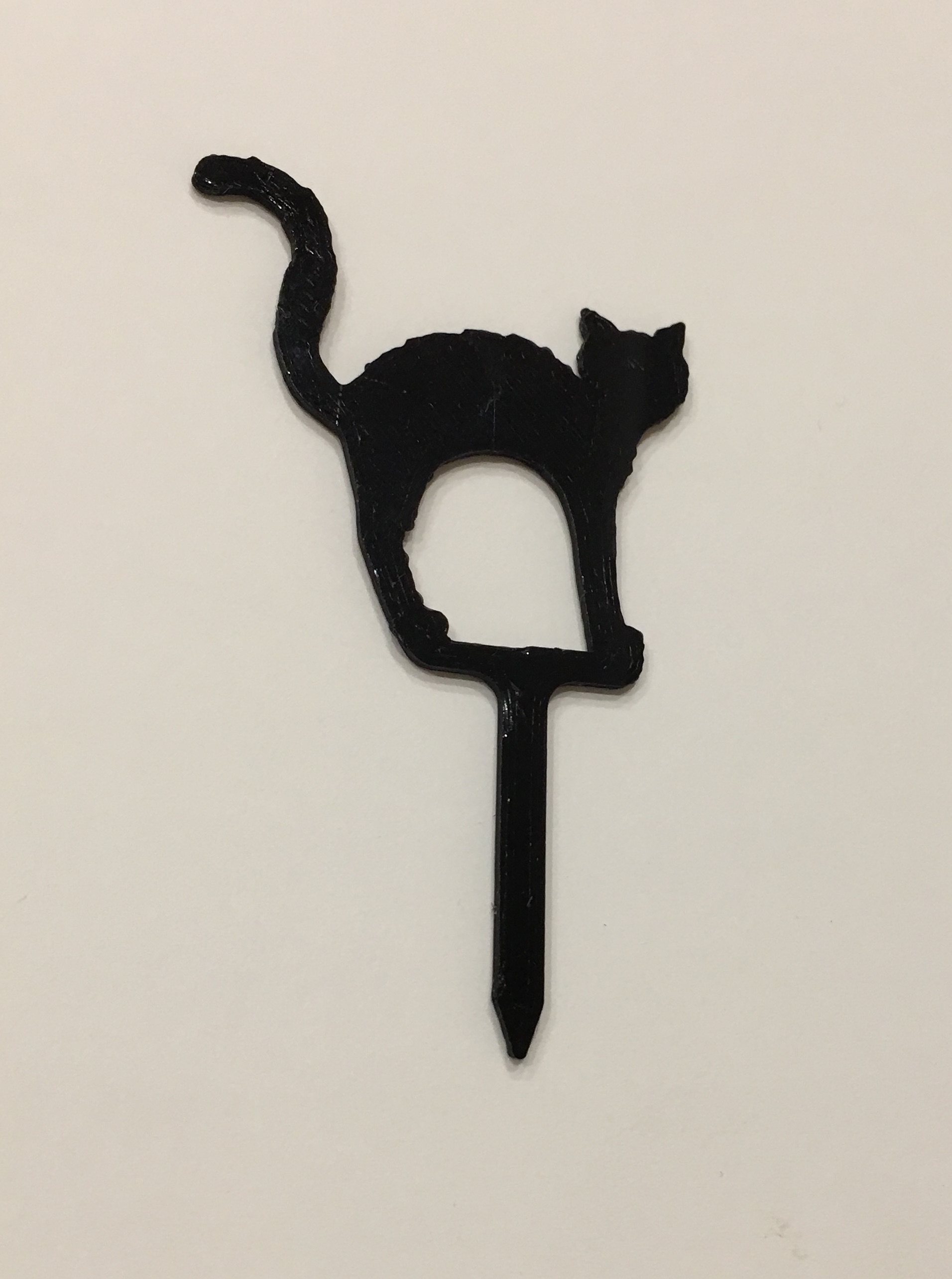 Scary Cat Cupcake Pick