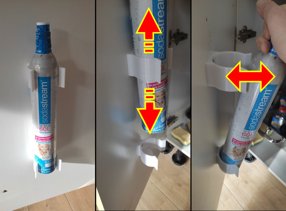 SodaStream gas bottle mount