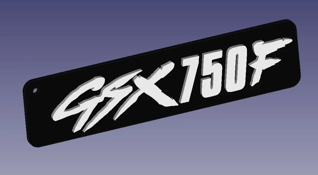 Bicolor Suzuki keychain GSX750F