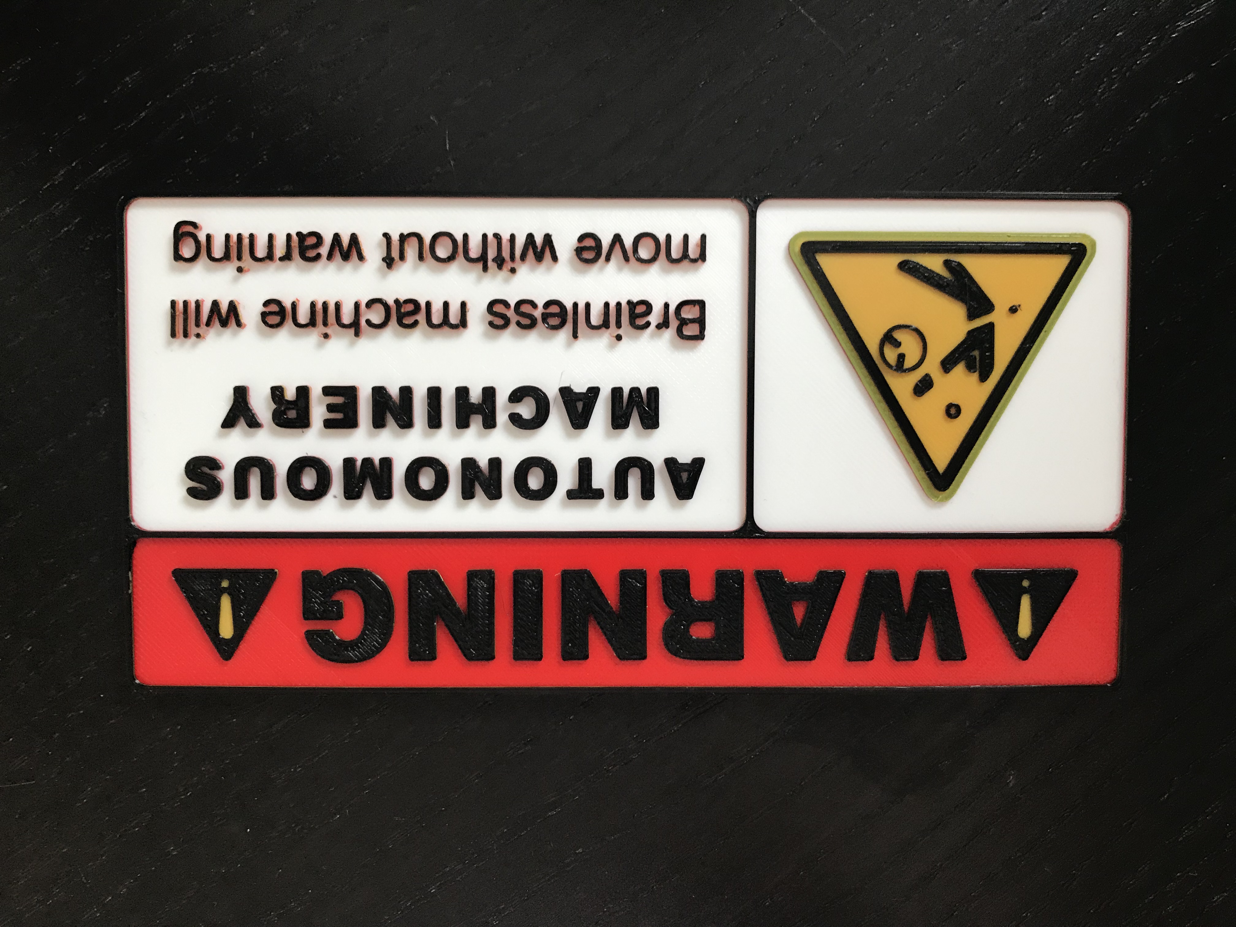 Warning sign Autonomous Machinery