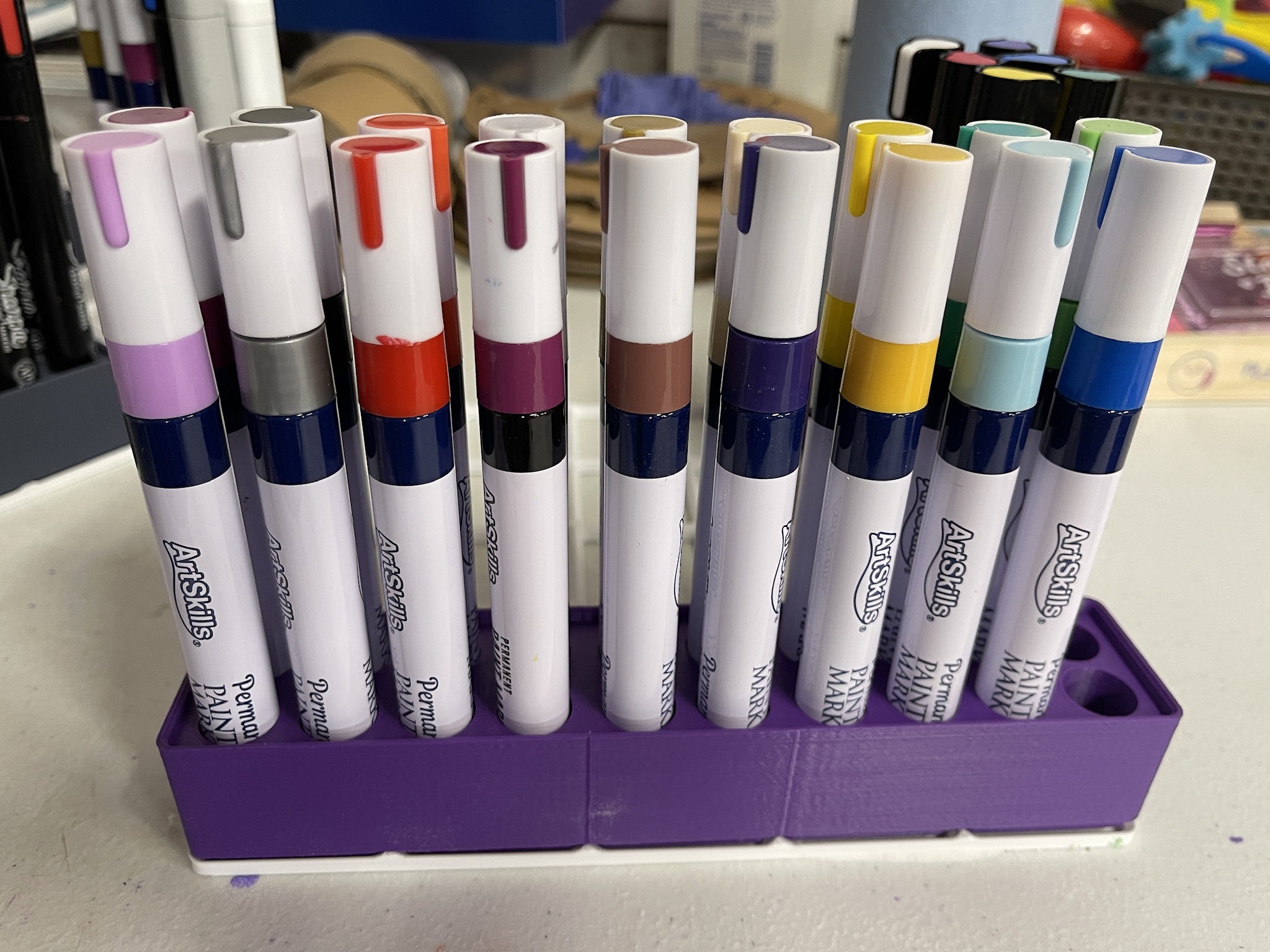 Gridfinity 20x & 16x Paint Marker Holder: 1x4 &1x5
