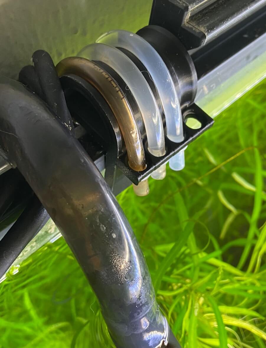 Aquarium dosing tube holder