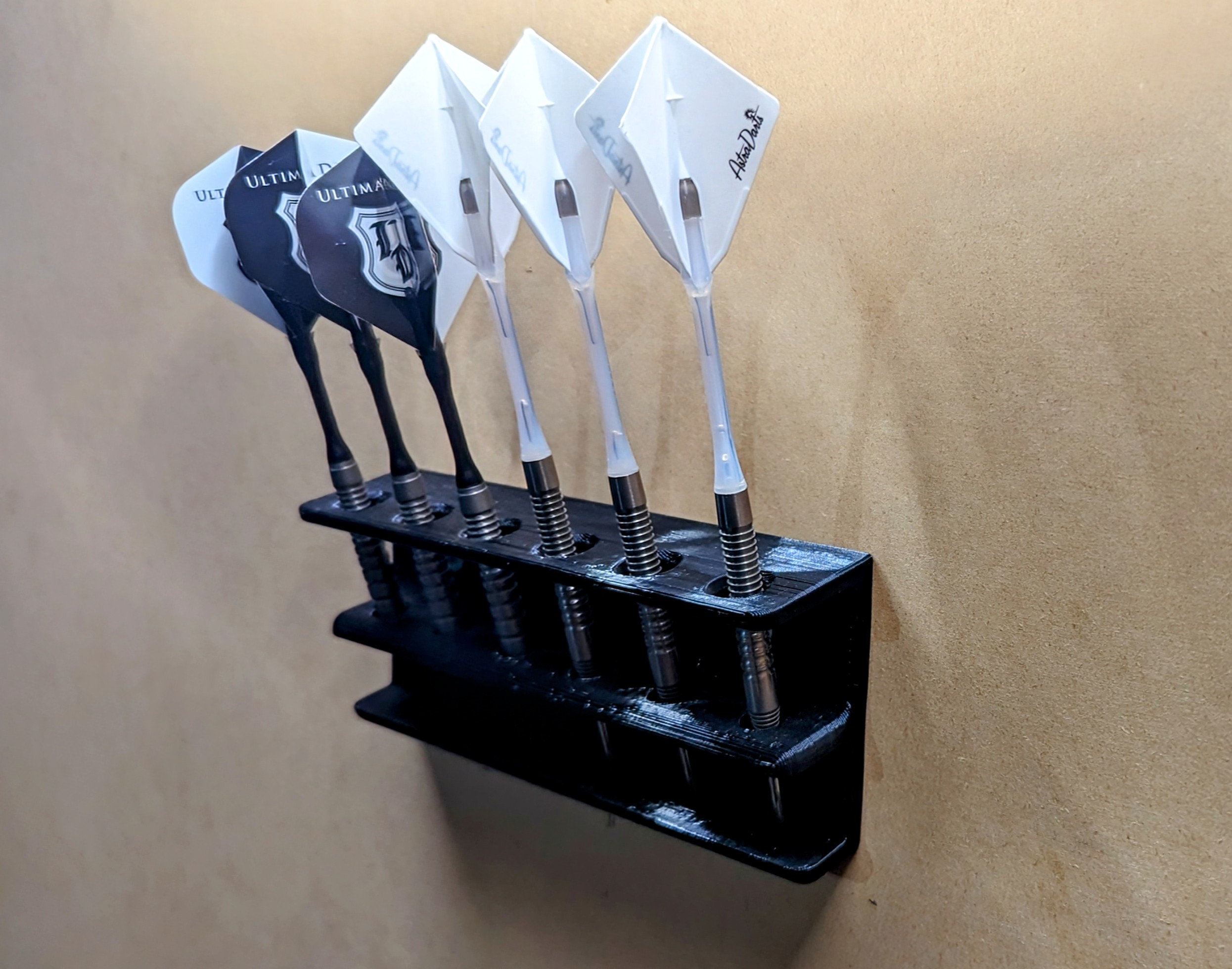 Wall Mounted Angled Dart Holder for Steel Tip and Soft Tip Darts