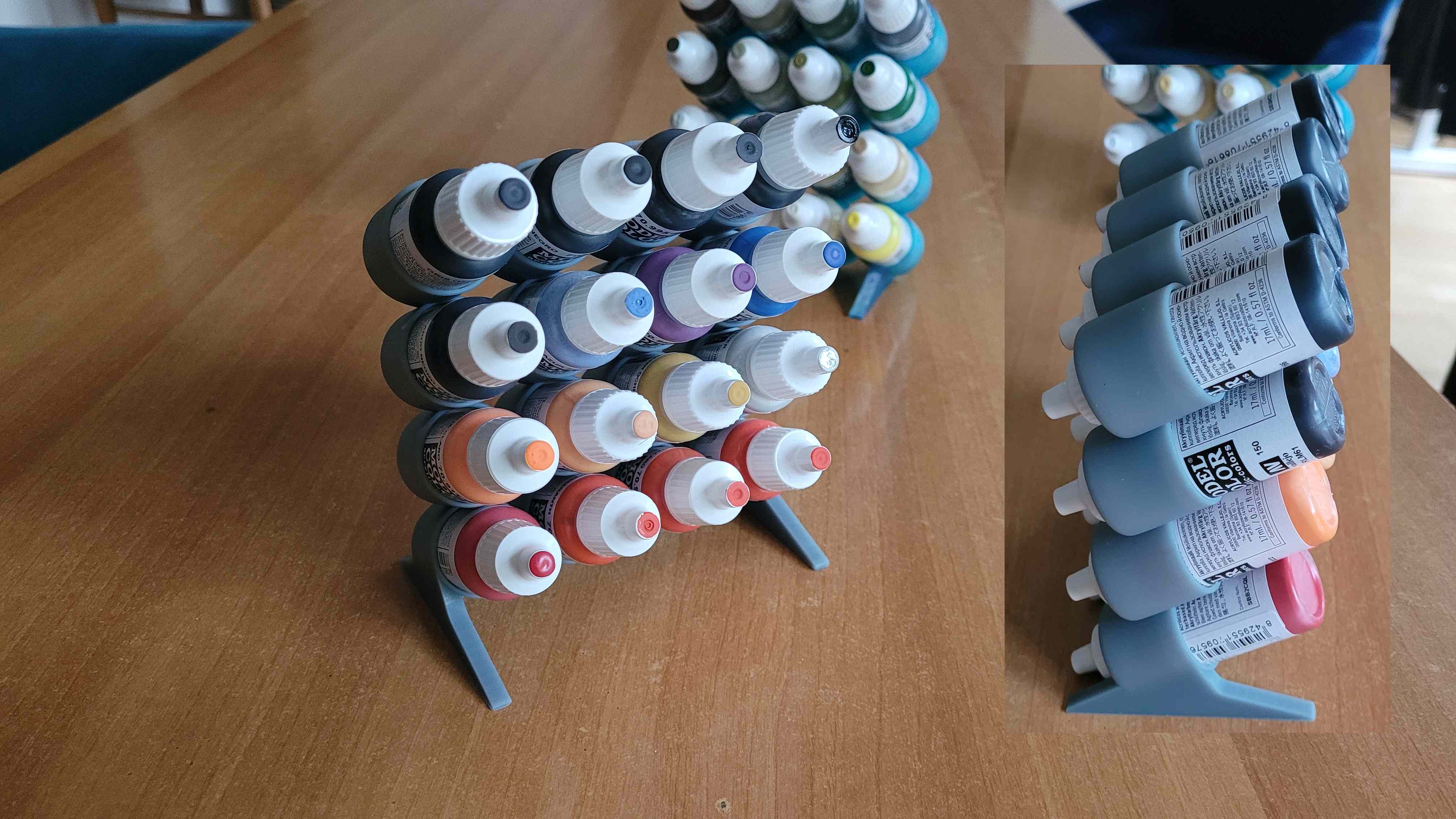 Improved Jet another Vallejo/Citadel-Paint holder, standalone version 4x4
