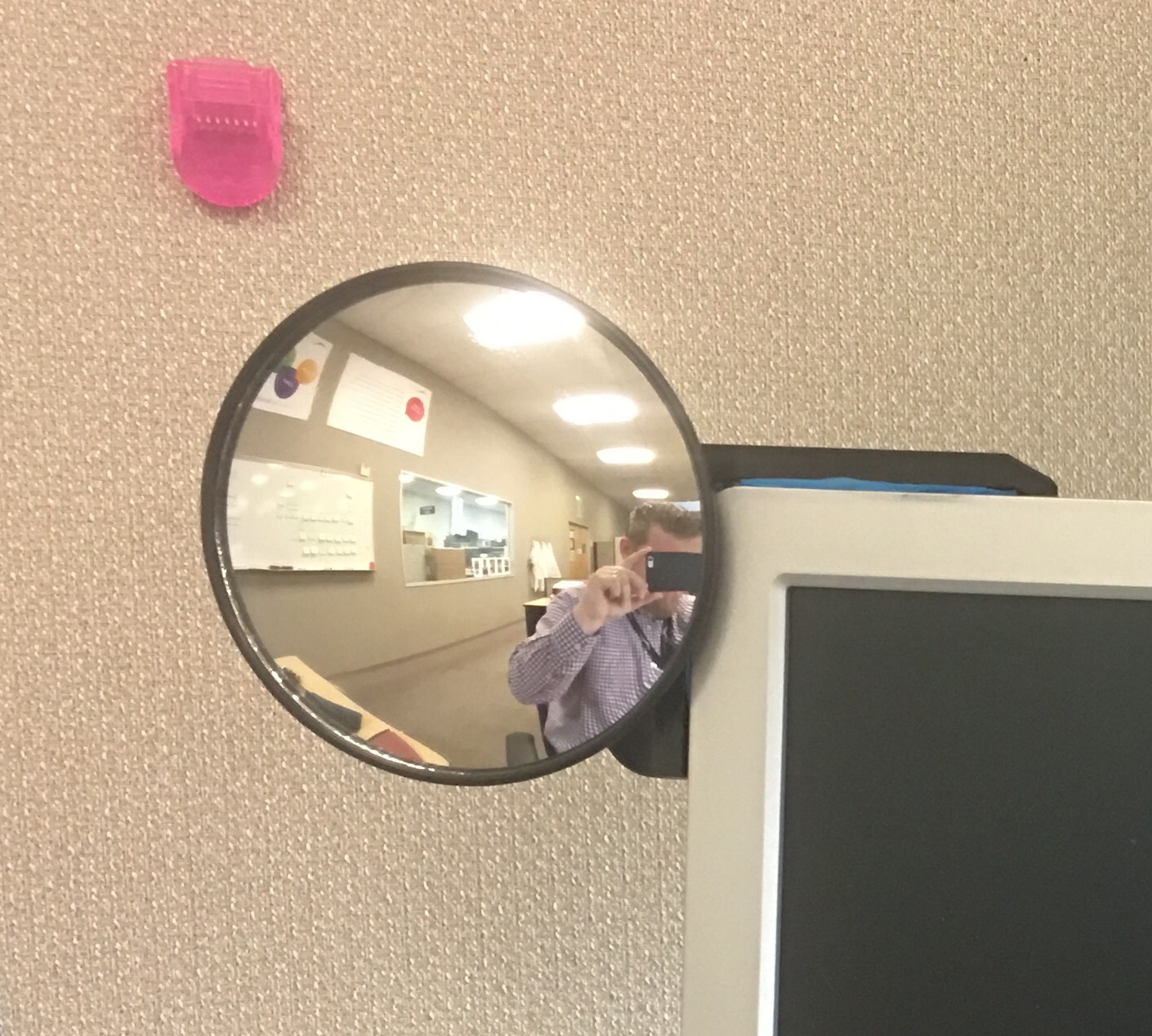 Computer Monitor Blind Spot Mirror