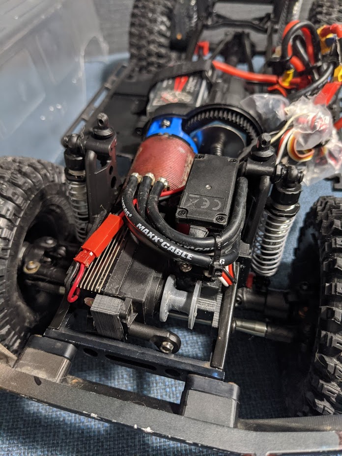 Scx10 ii Servo and Servo Winch Mount for Forward Trans Flip