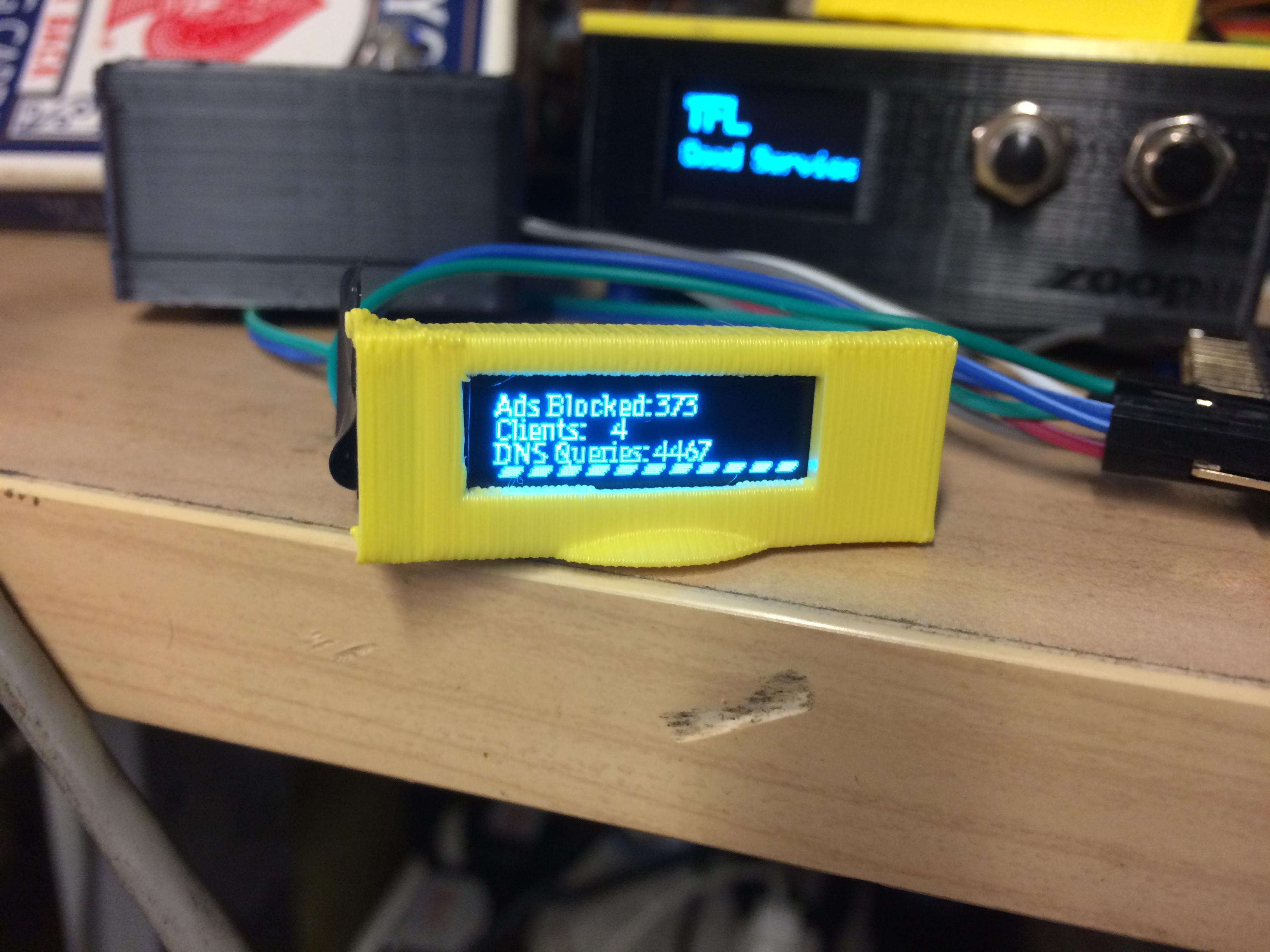 Monochrome 128x32 I2C OLED graphic display case