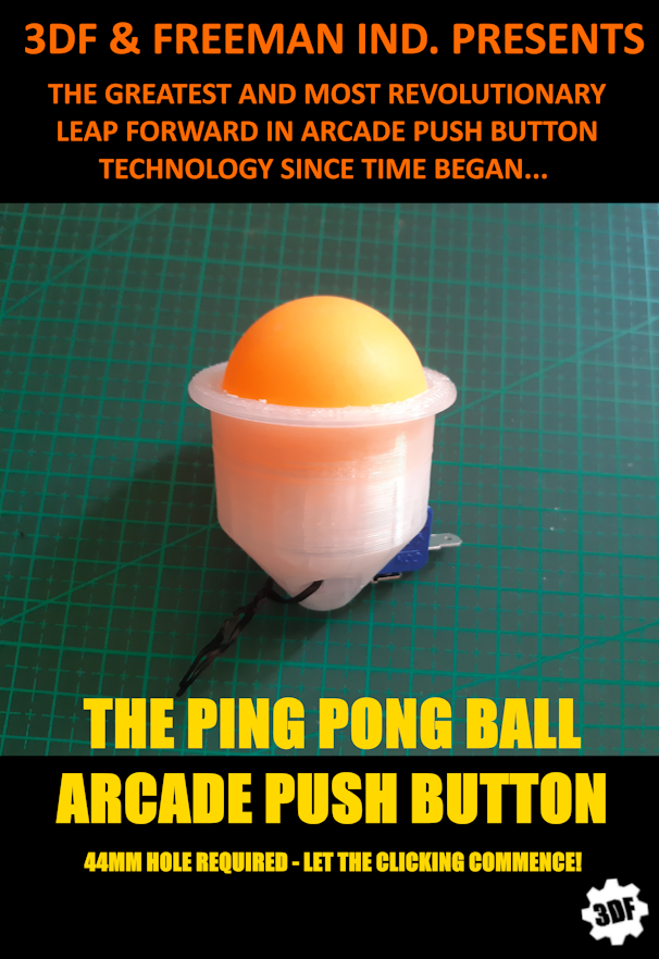 Ping Pong Ball Arcade Push Button - STL Version